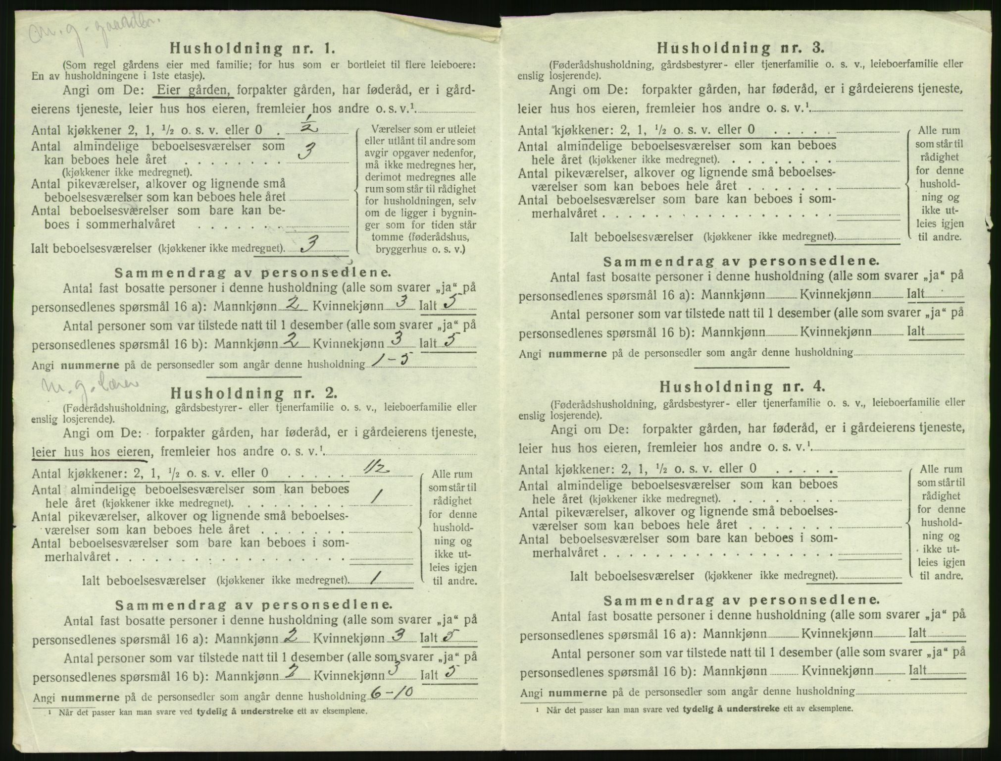 SAT, 1920 census for Hen, 1920, p. 117