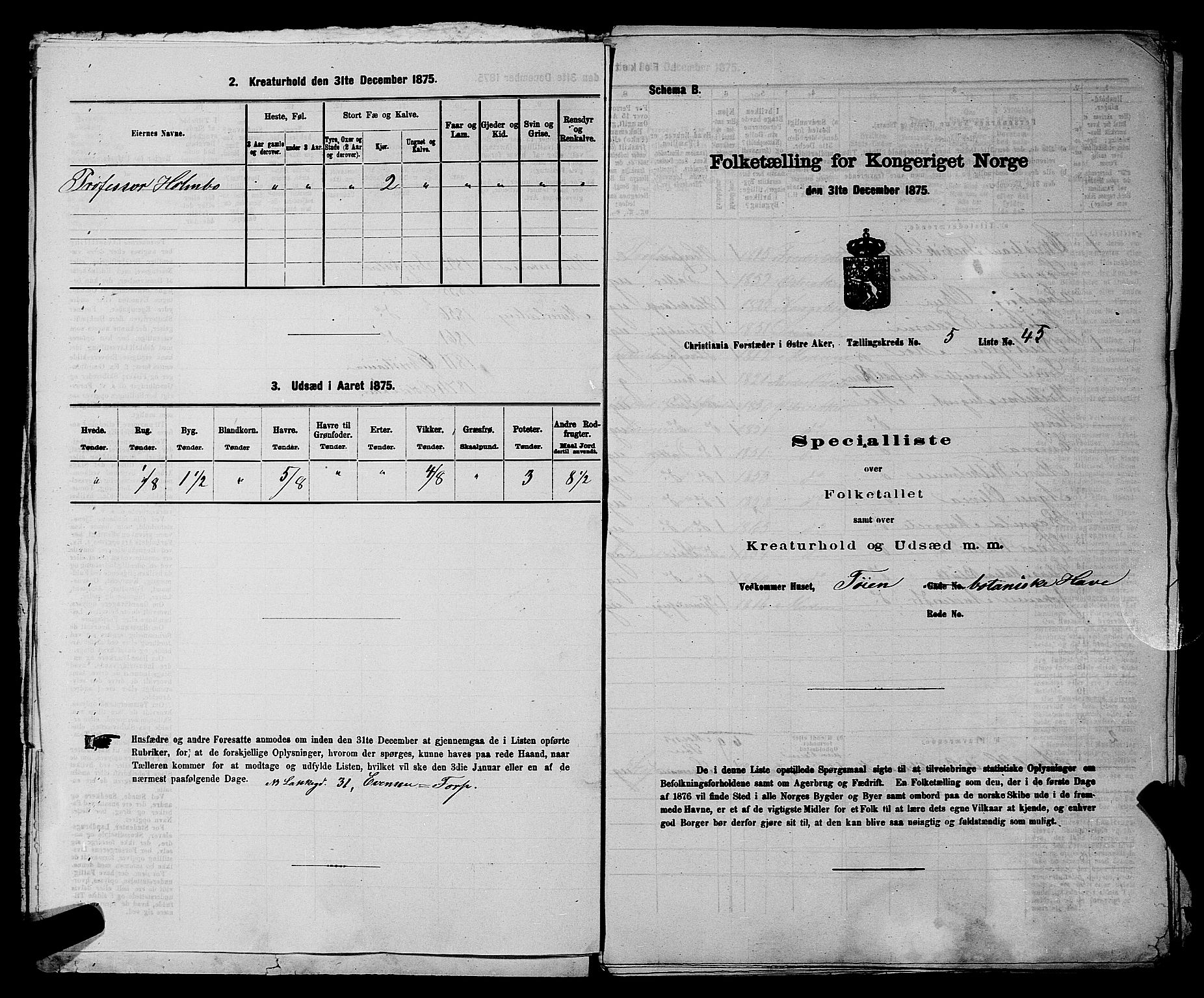 RA, 1875 census for 0218bP Østre Aker, 1875, p. 1535