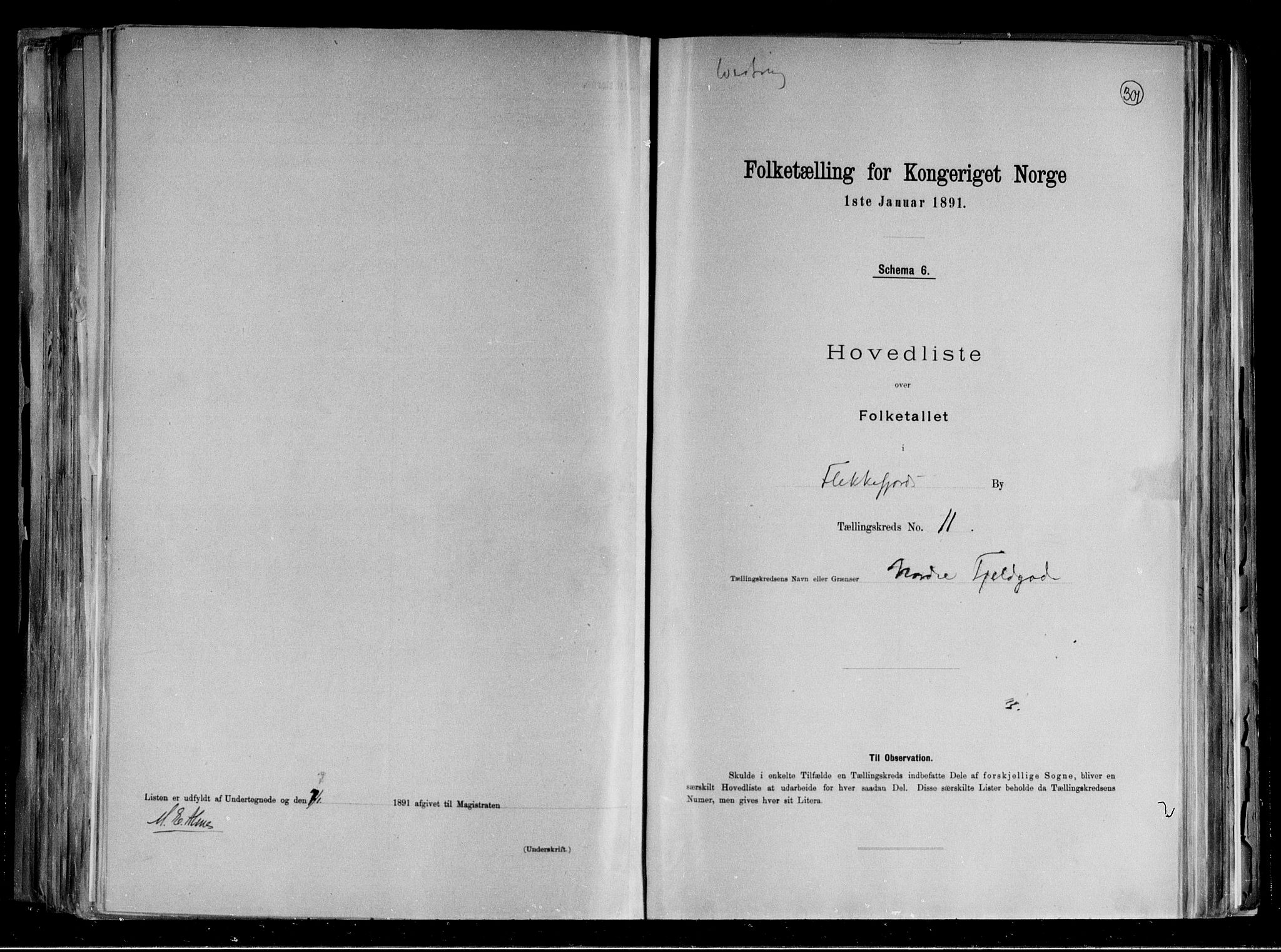 RA, 1891 census for 1004 Flekkefjord, 1891, p. 20