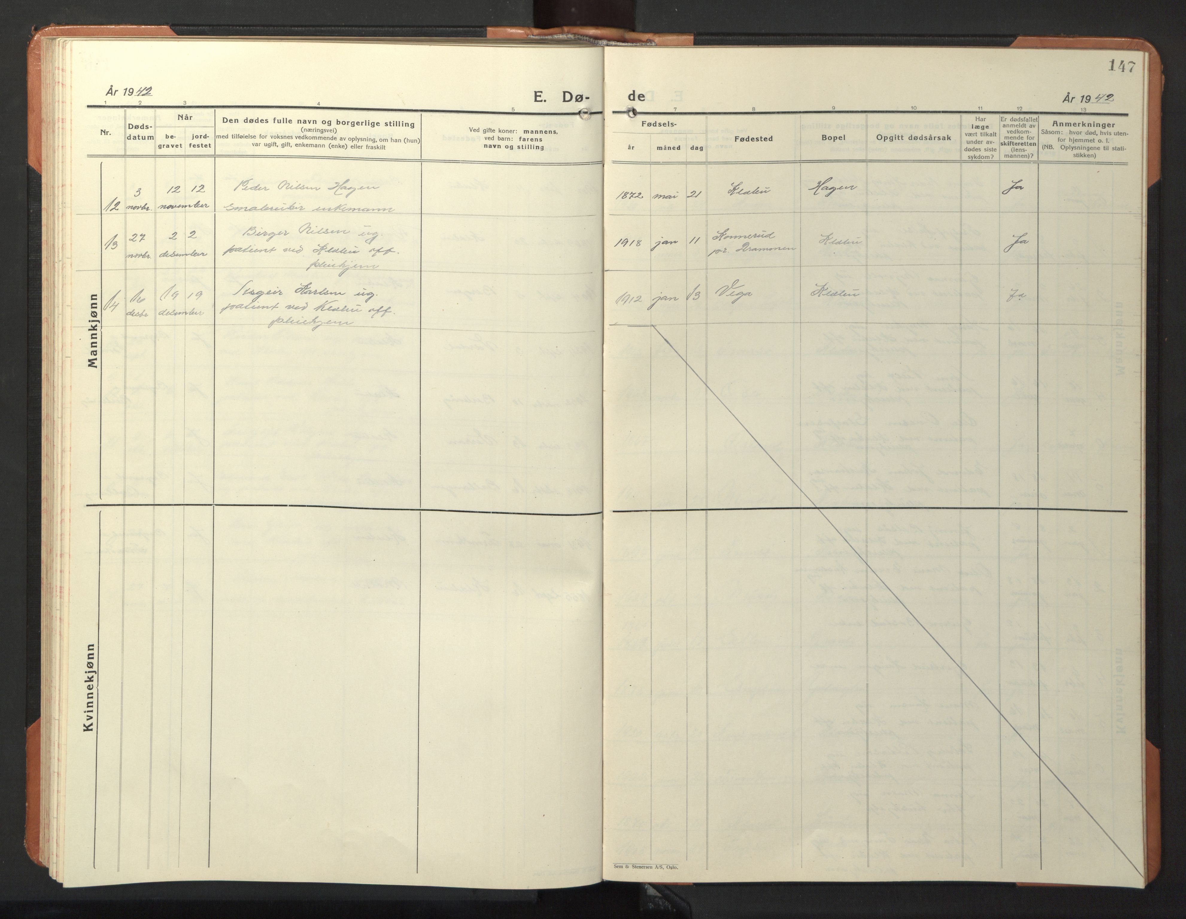 Ministerialprotokoller, klokkerbøker og fødselsregistre - Sør-Trøndelag, SAT/A-1456/618/L0454: Parish register (copy) no. 618C05, 1926-1946, p. 147