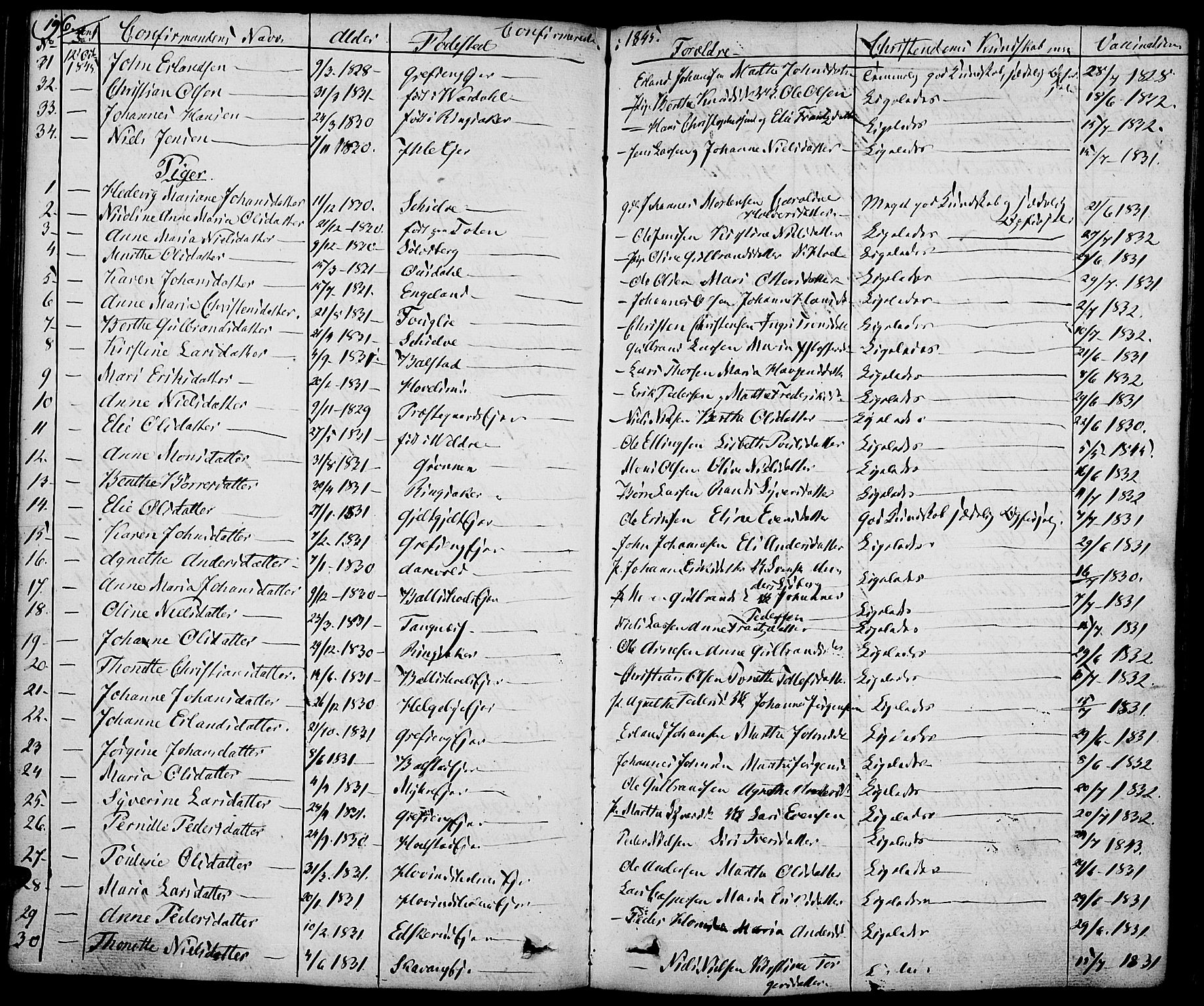 Nes prestekontor, Hedmark, AV/SAH-PREST-020/K/Ka/L0003: Parish register (official) no. 3, 1827-1851, p. 196