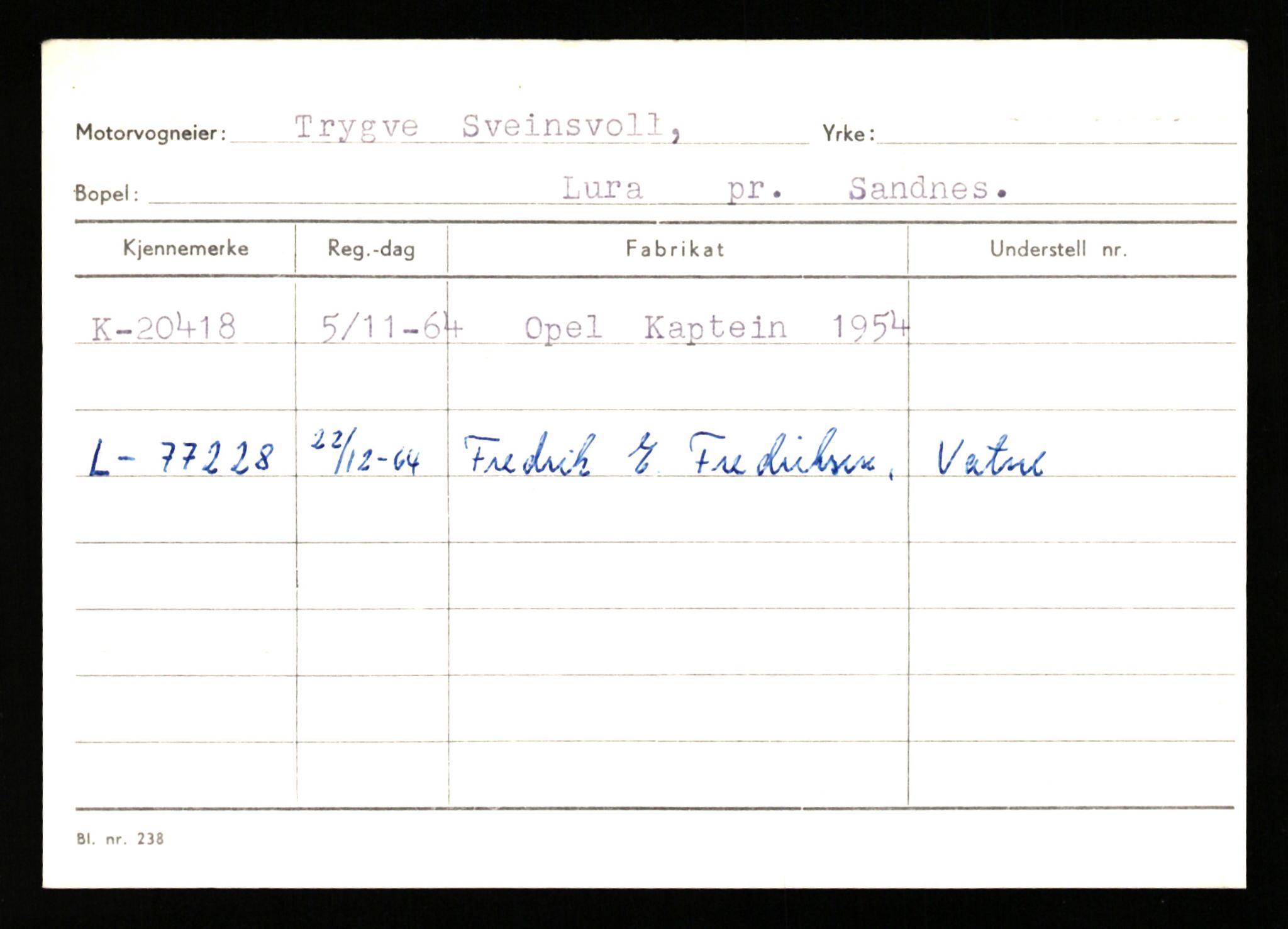 Stavanger trafikkstasjon, AV/SAST-A-101942/0/G/L0004: Registreringsnummer: 15497 - 22957, 1930-1971, p. 2218