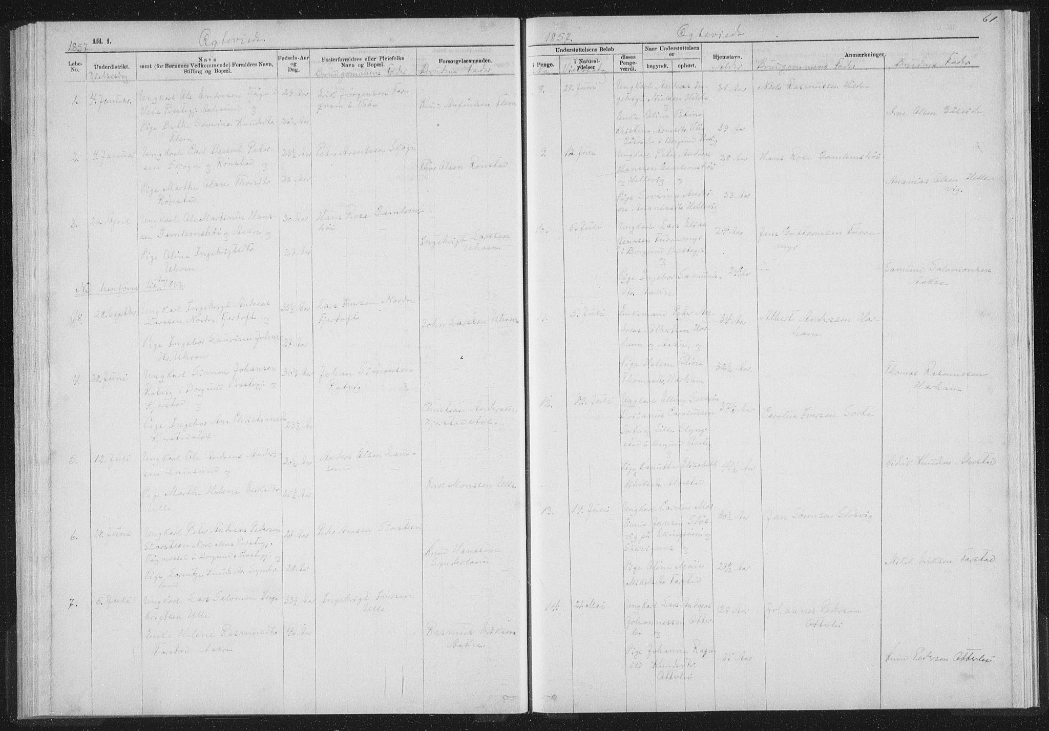Ministerialprotokoller, klokkerbøker og fødselsregistre - Møre og Romsdal, SAT/A-1454/536/L0514: Parish register (official) no. 536D01, 1840-1875, p. 61