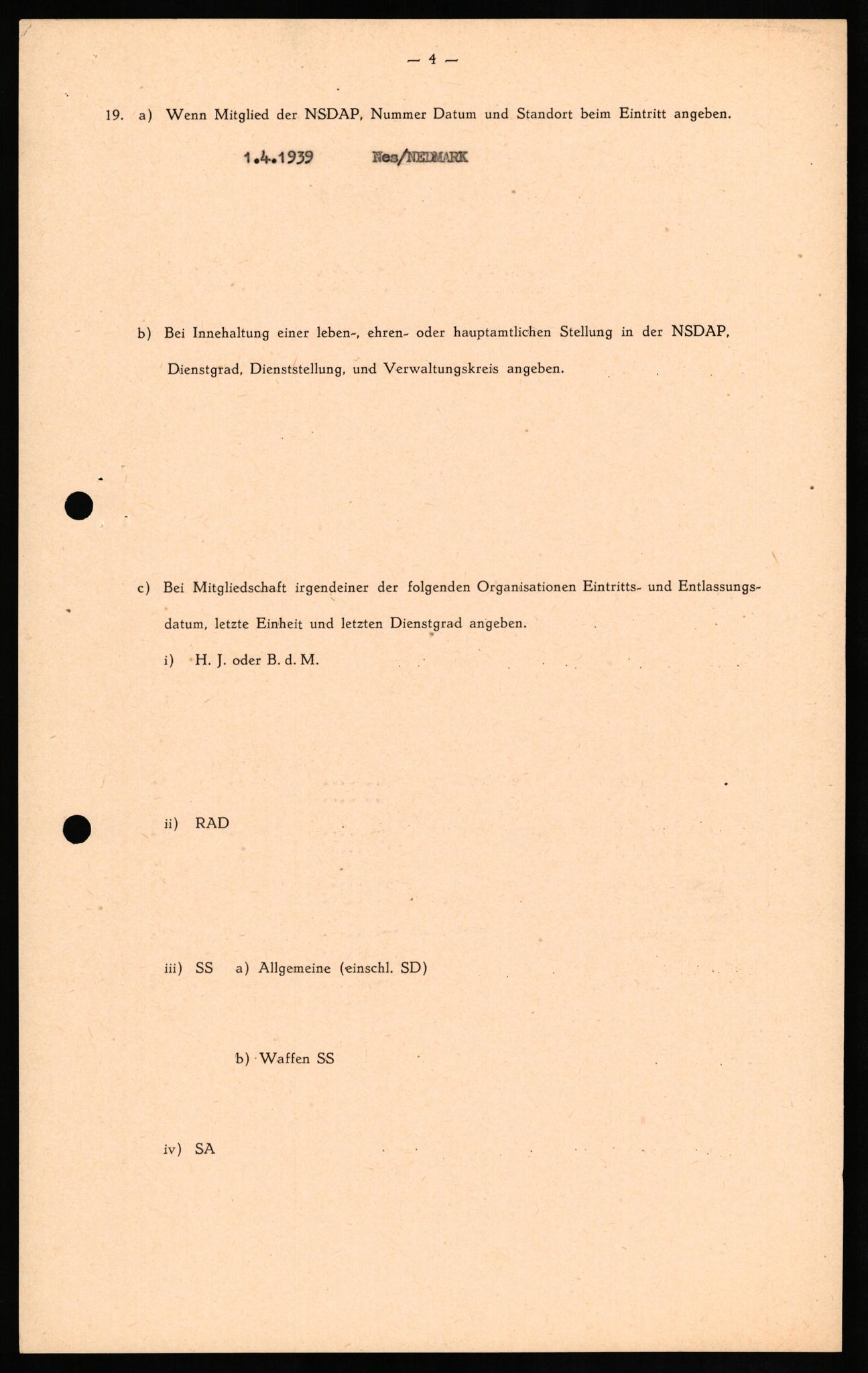 Forsvaret, Forsvarets overkommando II, AV/RA-RAFA-3915/D/Db/L0026: CI Questionaires. Tyske okkupasjonsstyrker i Norge. Tyskere., 1945-1946, p. 60