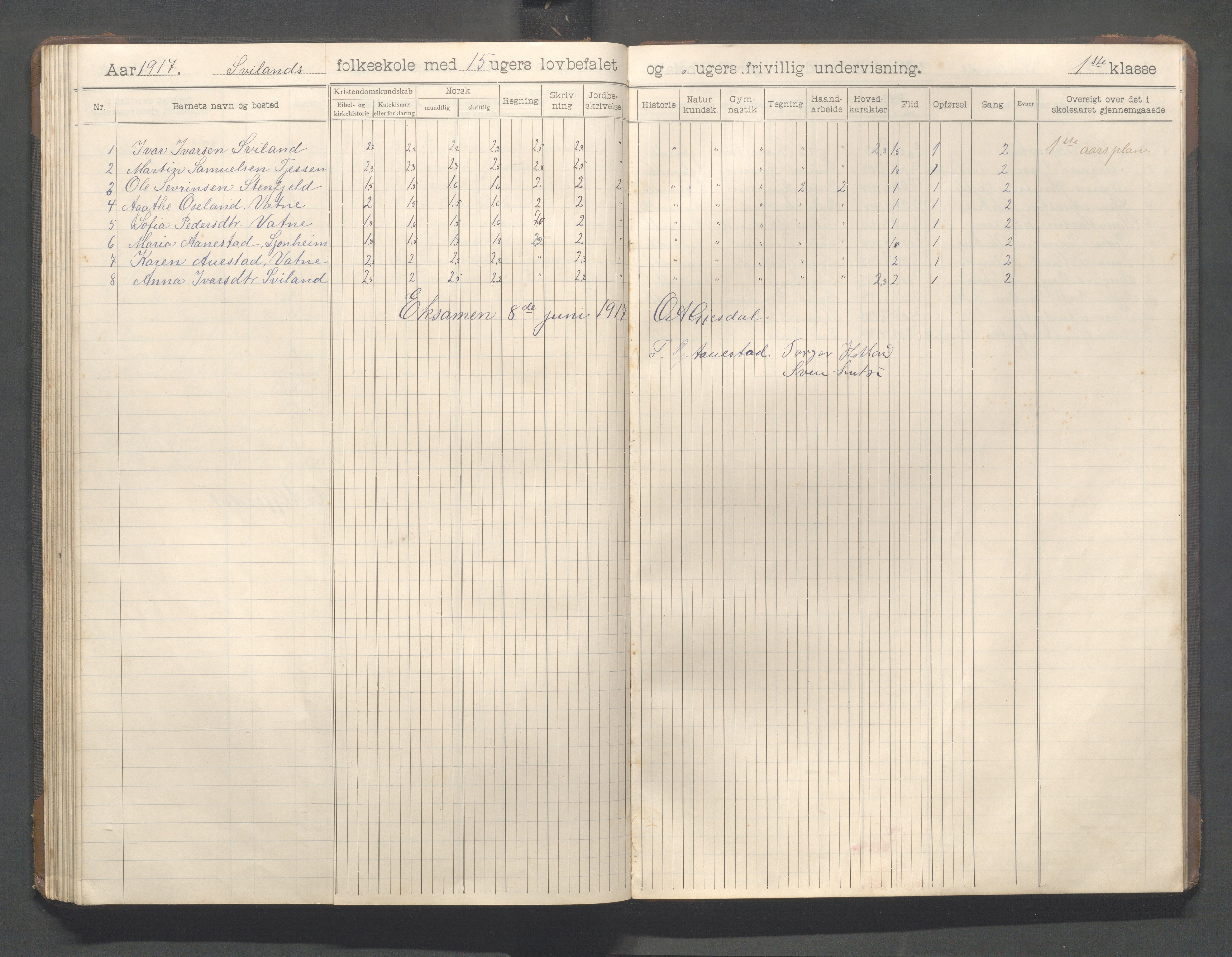 Høyland kommune - Sviland skole m.fl., IKAR/K-100091/E/L0001: Skoleprotokoll, 1906-1922, p. 70