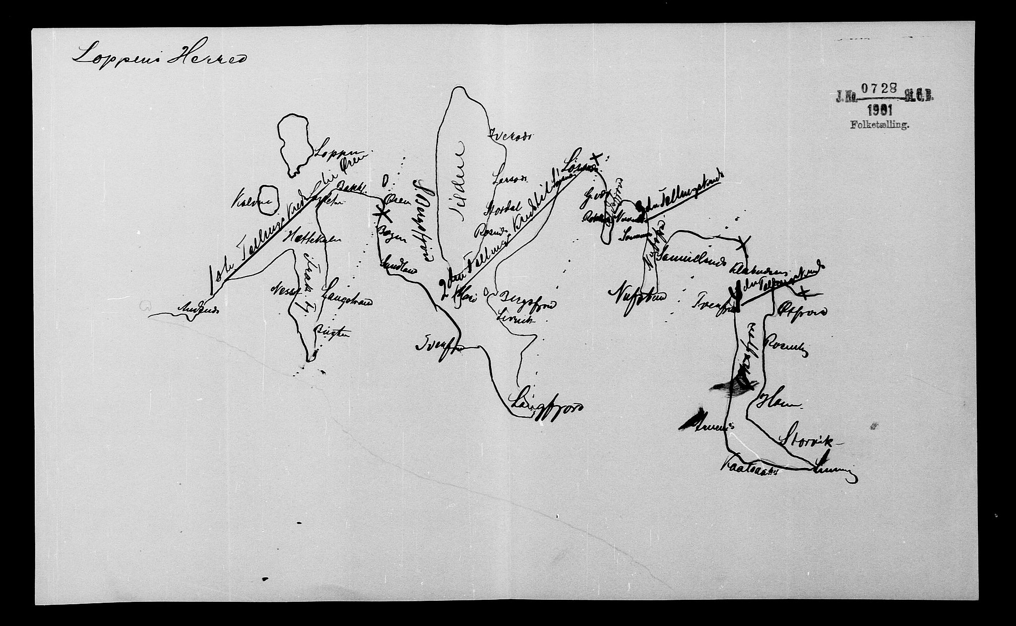 SATØ, 1900 census for Loppa, 1900, p. 13