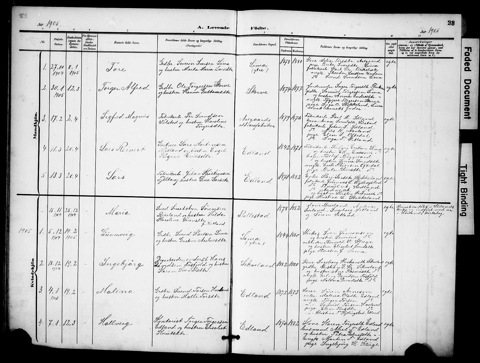 Lye sokneprestkontor, SAST/A-101794/001/30BB/L0009: Parish register (copy) no. B 9, 1902-1923, p. 23