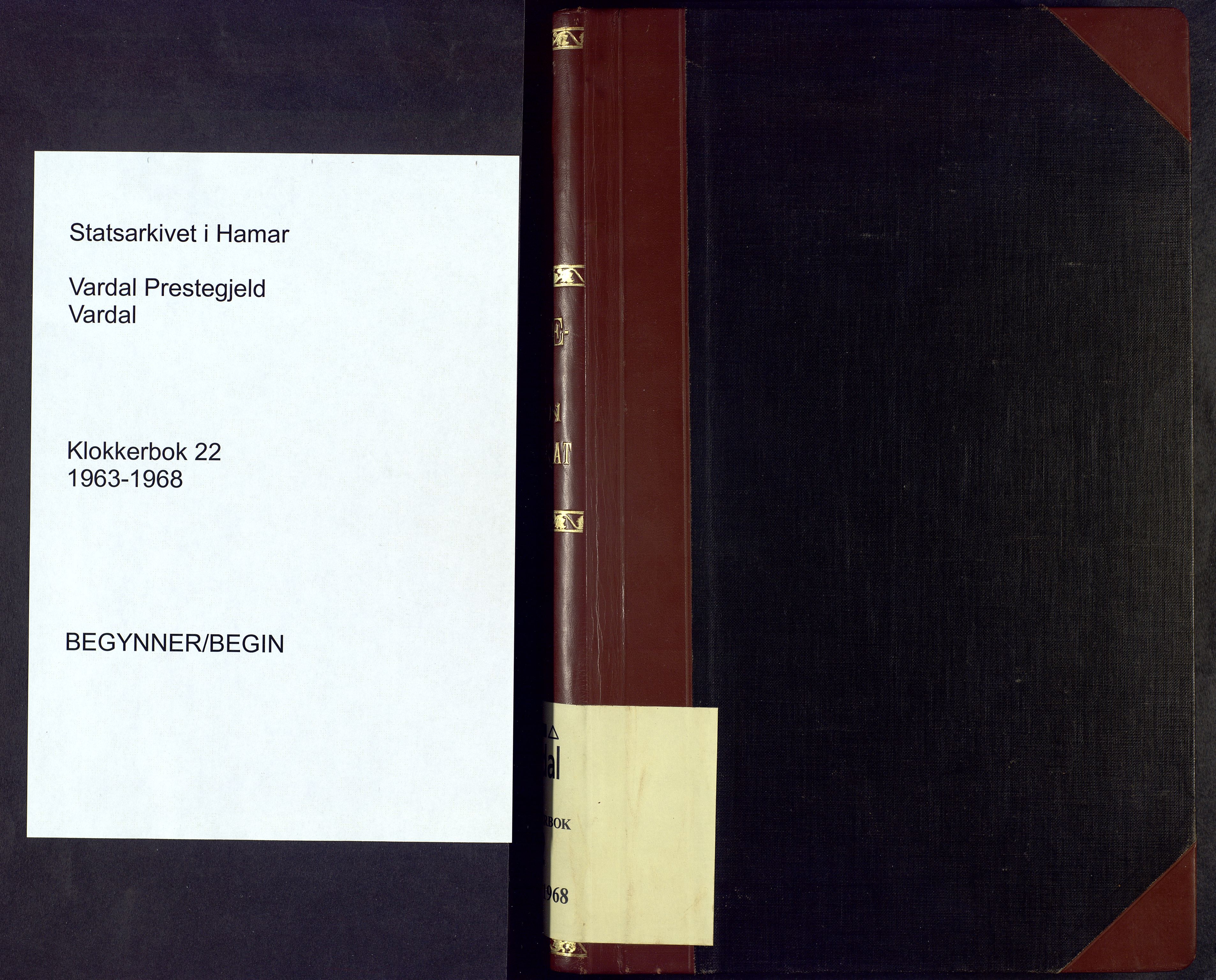 Vardal prestekontor, SAH/PREST-100/H/Ha/Hab/L0022: Parish register (copy) no. 22, 1963-1968