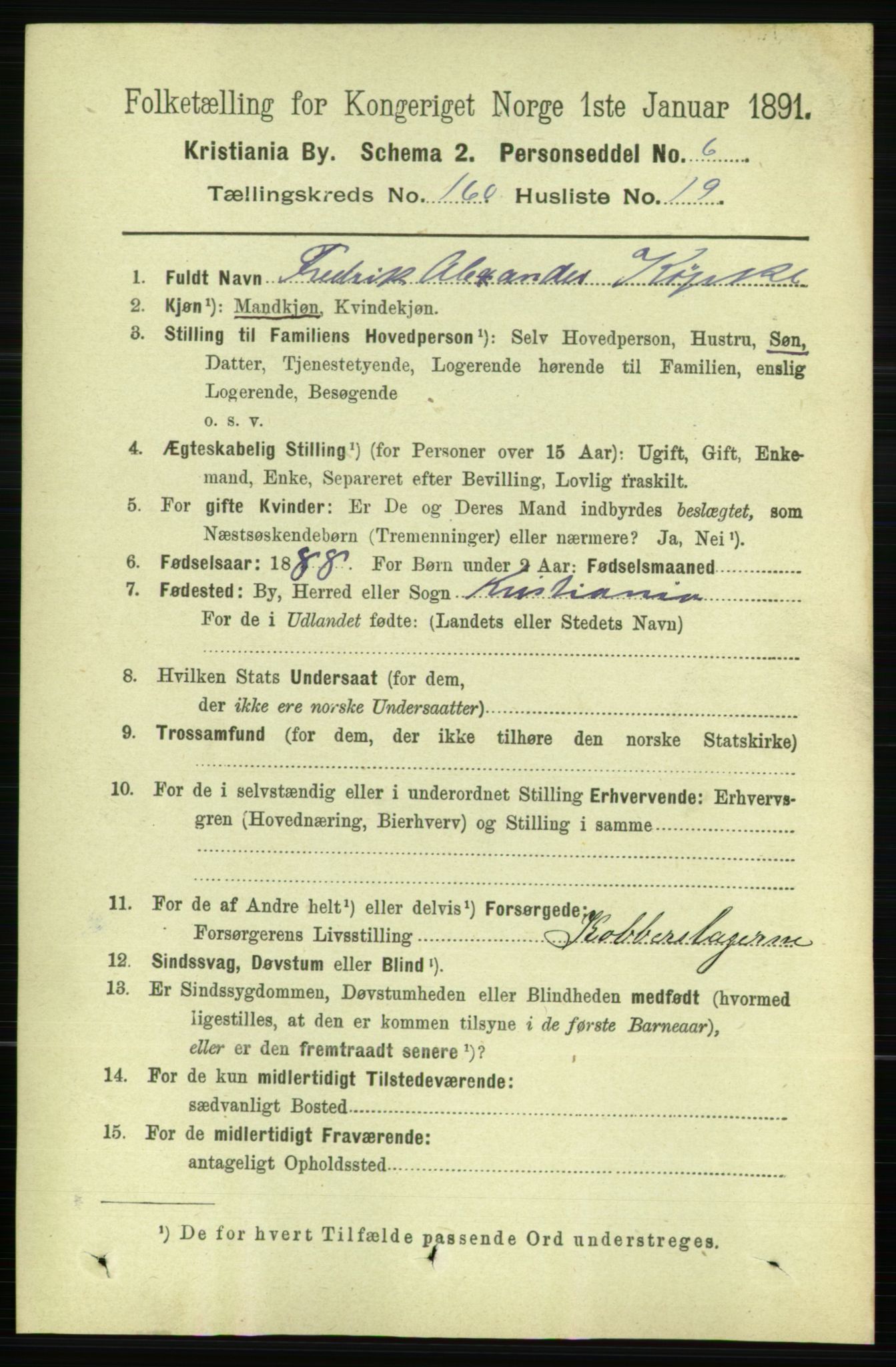 RA, 1891 census for 0301 Kristiania, 1891, p. 91197