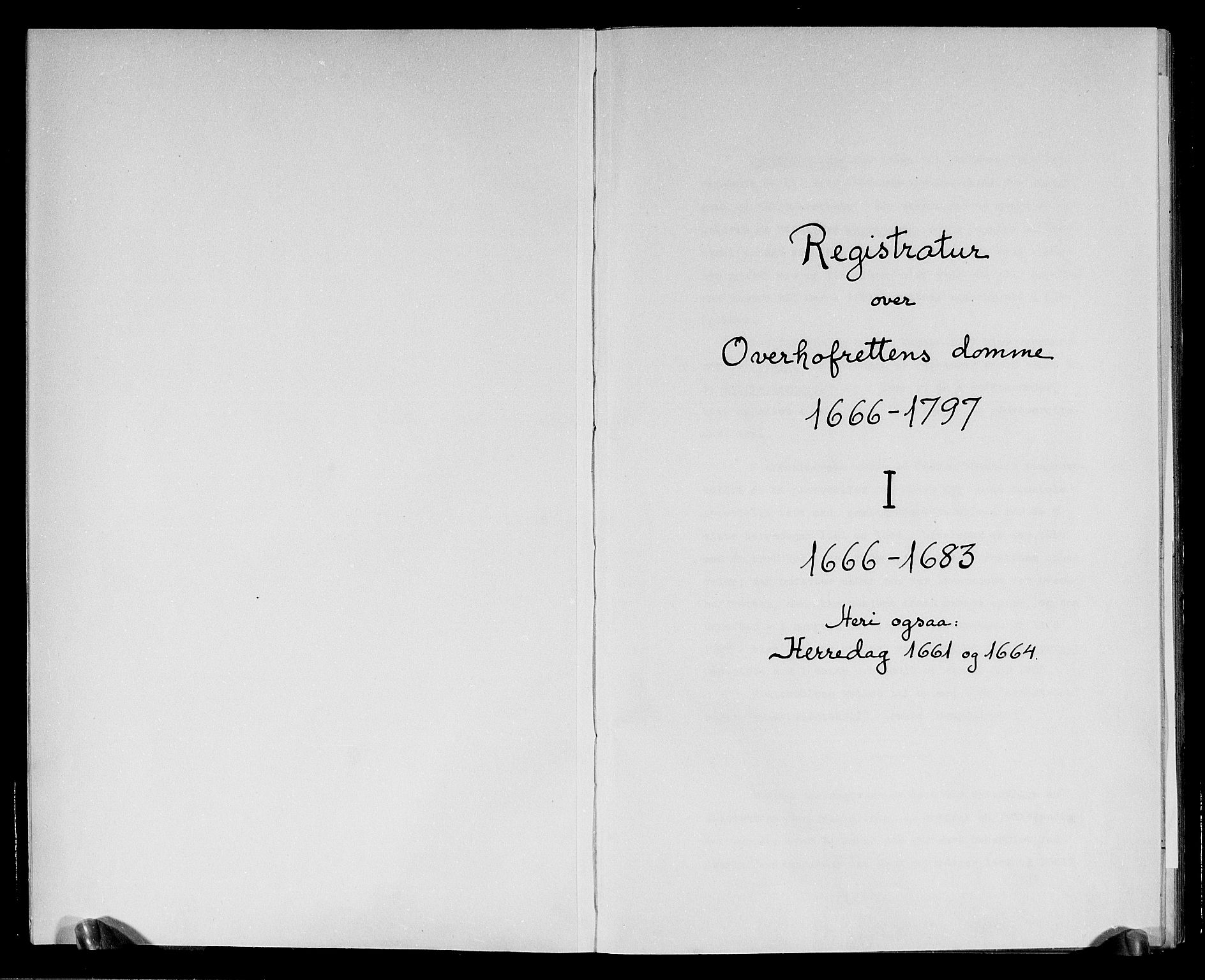 Overhoffretten 1667-1797, AV/RA-EA-2884, 1666-1683
