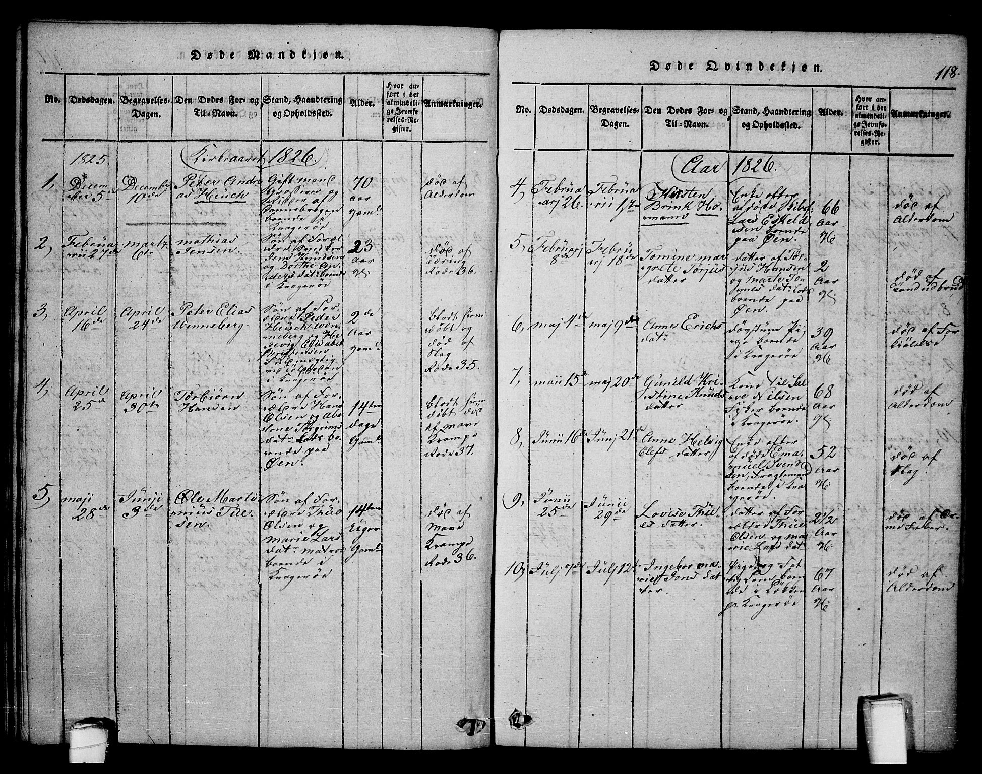 Kragerø kirkebøker, SAKO/A-278/F/Fa/L0004: Parish register (official) no. 4, 1814-1831, p. 118