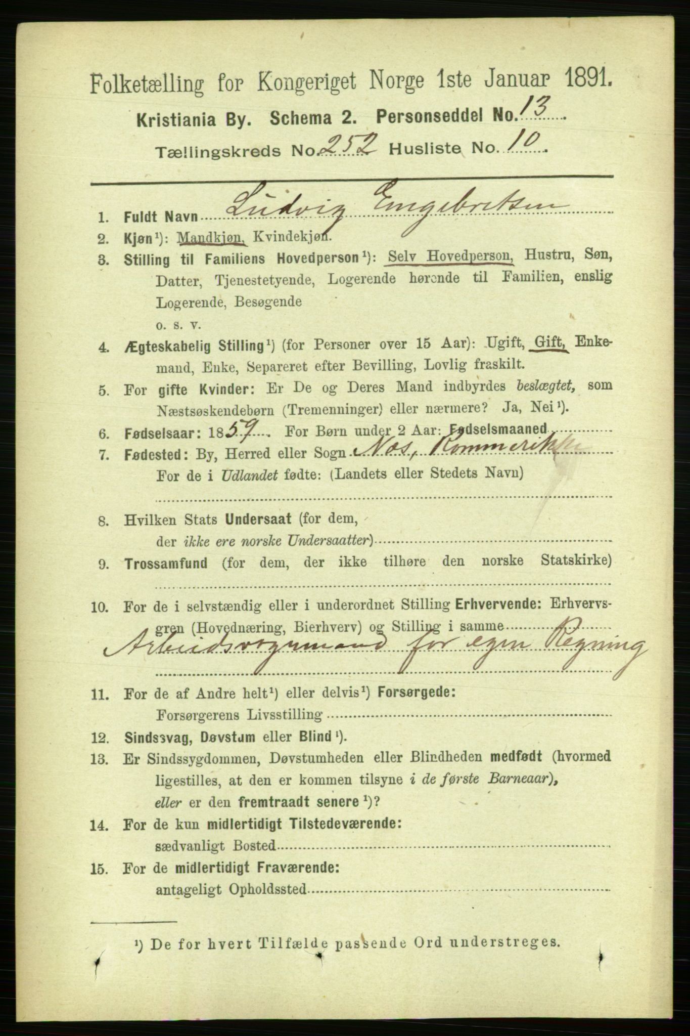 RA, 1891 census for 0301 Kristiania, 1891, p. 153577