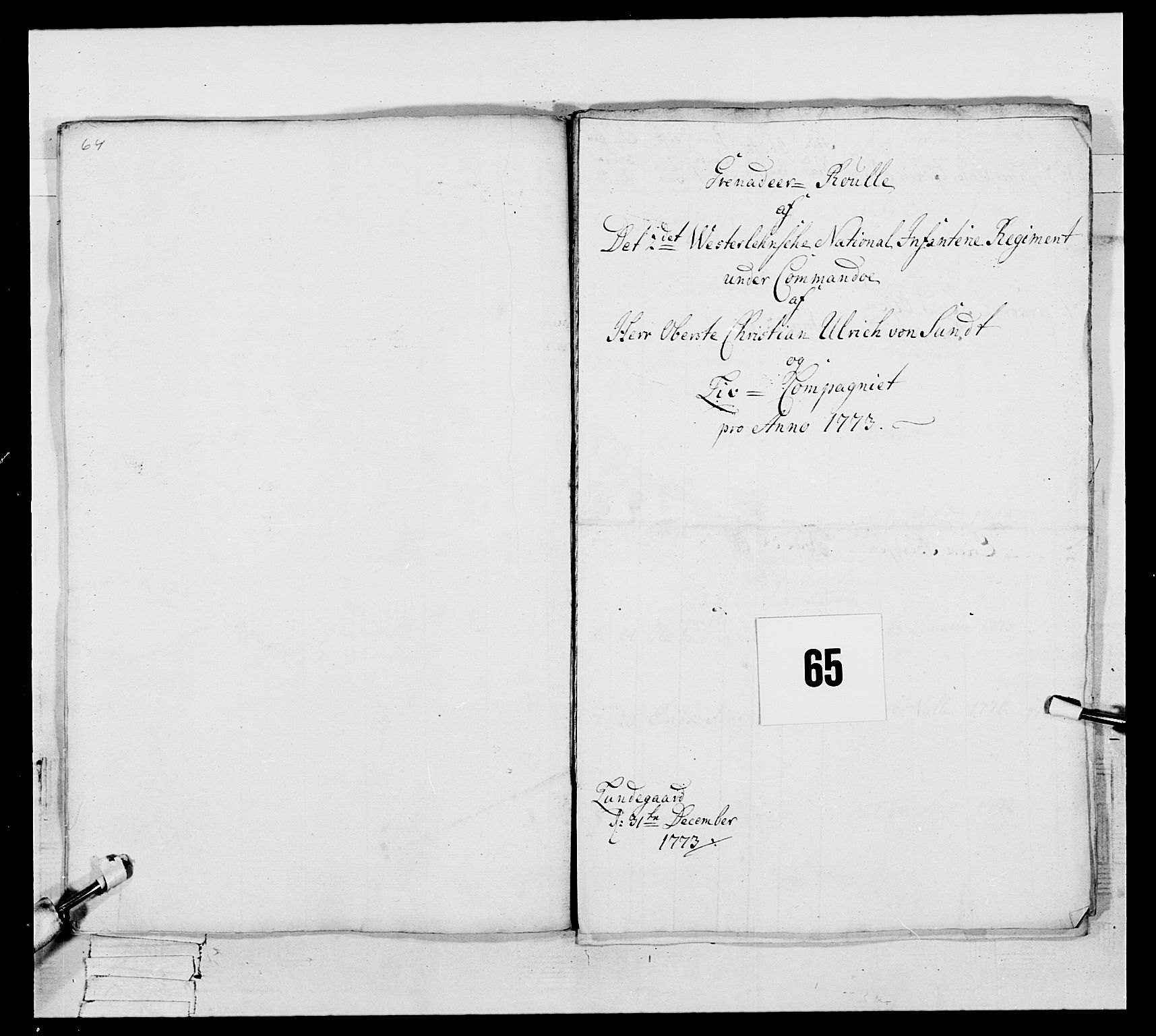 Generalitets- og kommissariatskollegiet, Det kongelige norske kommissariatskollegium, AV/RA-EA-5420/E/Eh/L0105: 2. Vesterlenske nasjonale infanteriregiment, 1766-1773, p. 389