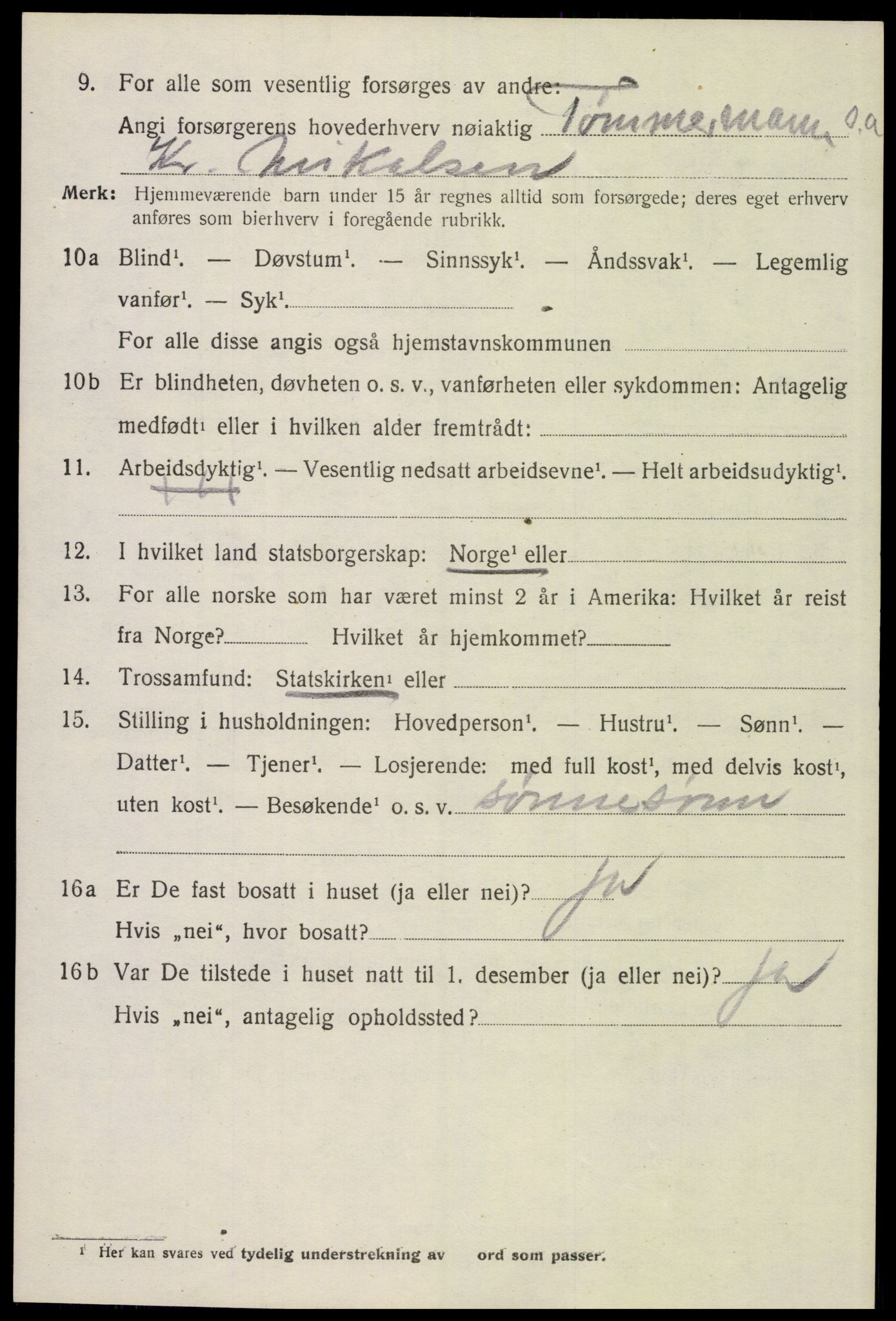 SAH, 1920 census for Åsnes, 1920, p. 4769