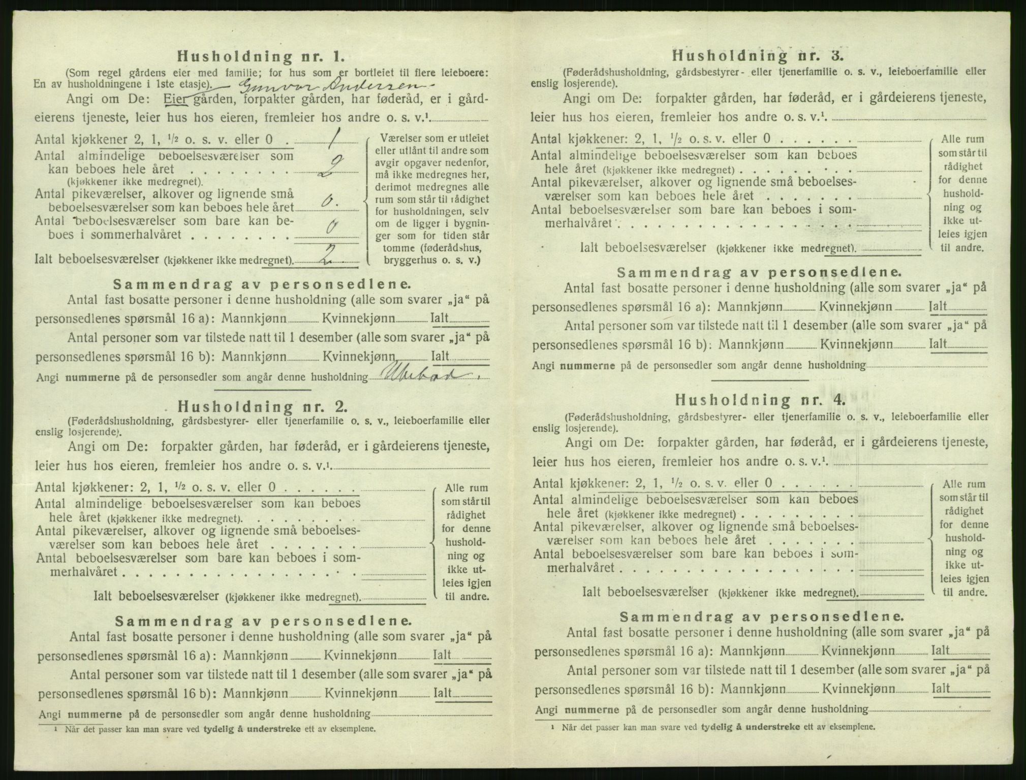 SAK, 1920 census for Øyestad, 1920, p. 881