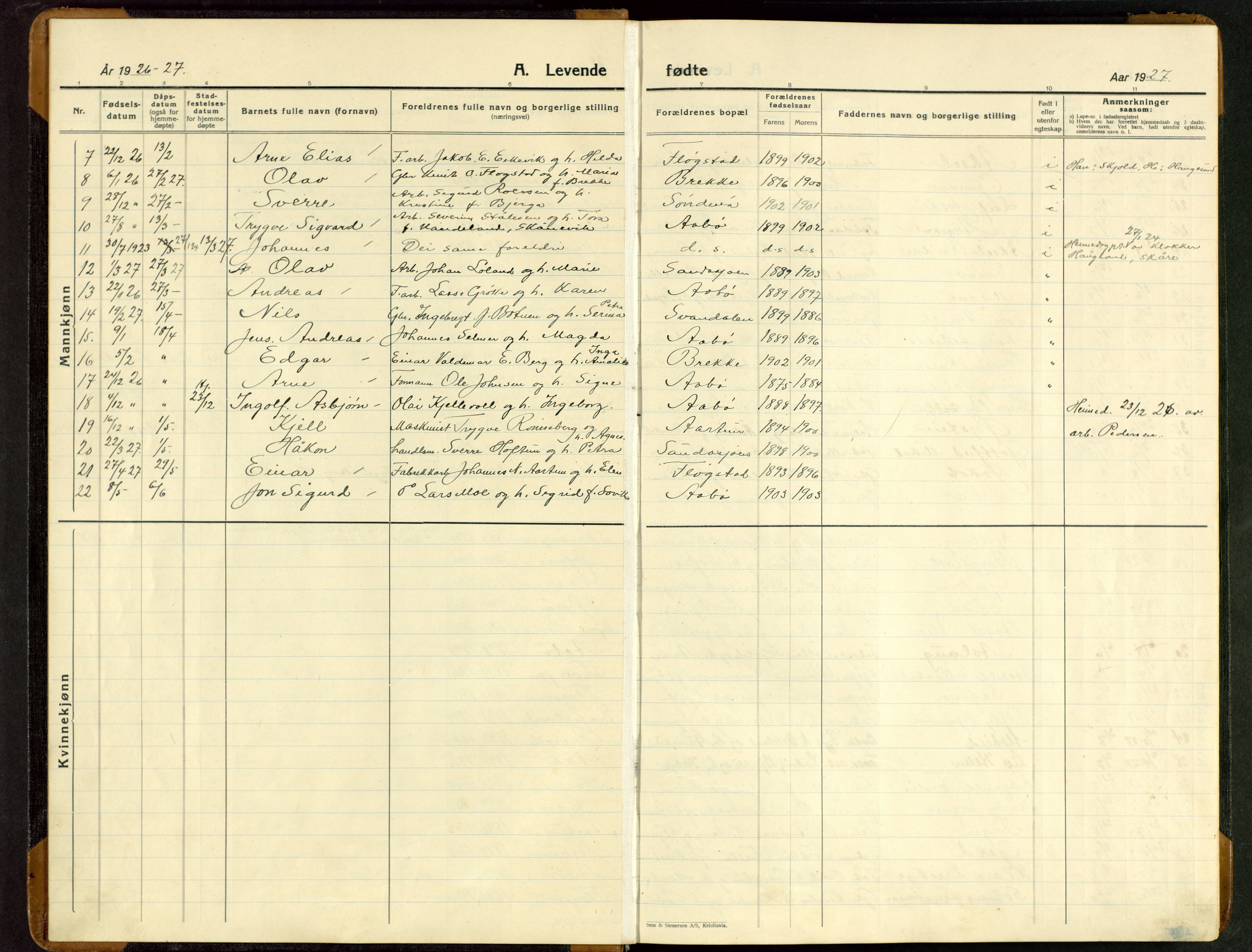 Sand sokneprestkontor, AV/SAST-A-101848/03/C/L0002: Parish register (copy) no. B 6, 1926-1946