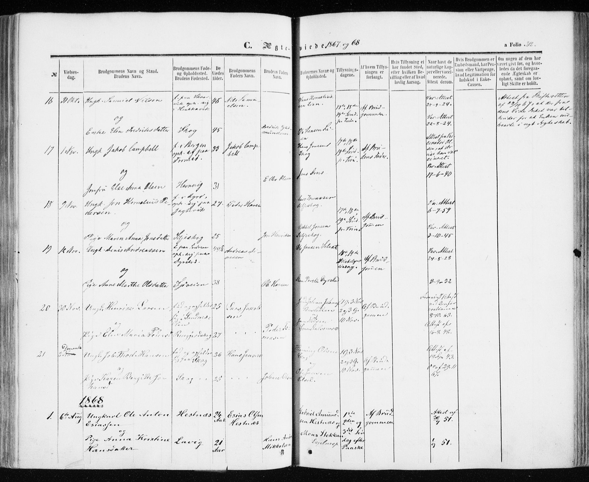 Ibestad sokneprestembete, SATØ/S-0077/H/Ha/Haa/L0009kirke: Parish register (official) no. 9, 1859-1868, p. 312