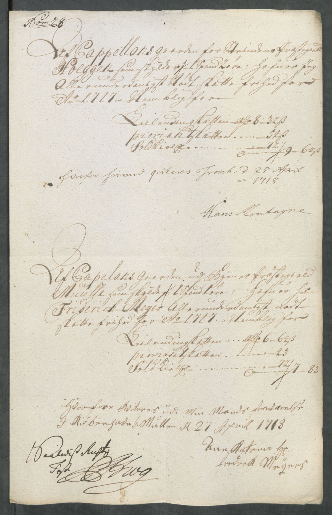 Rentekammeret inntil 1814, Reviderte regnskaper, Fogderegnskap, AV/RA-EA-4092/R61/L4116: Fogderegnskap Strinda og Selbu, 1717-1718, p. 212