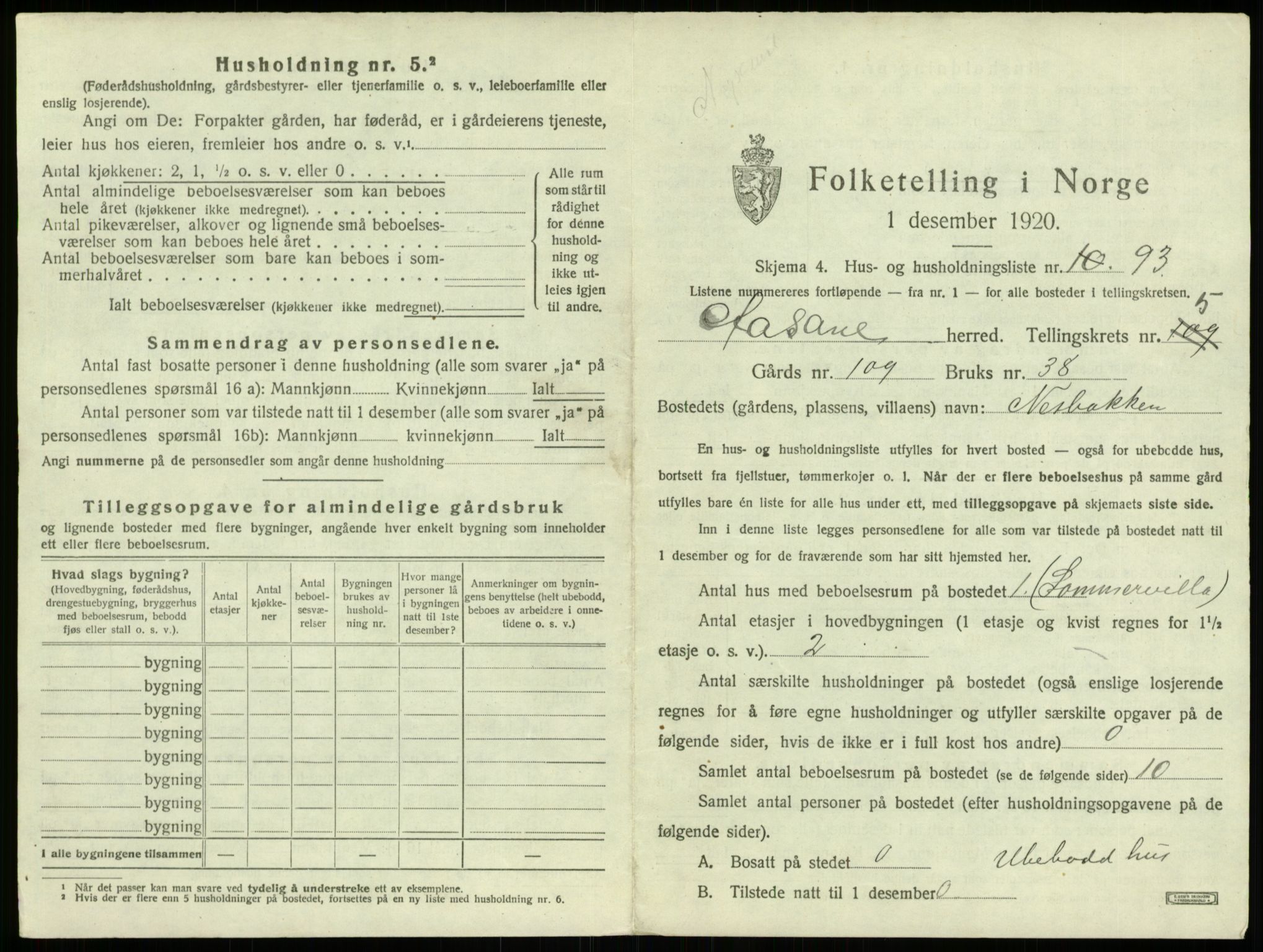 SAB, 1920 census for Åsane, 1920, p. 507