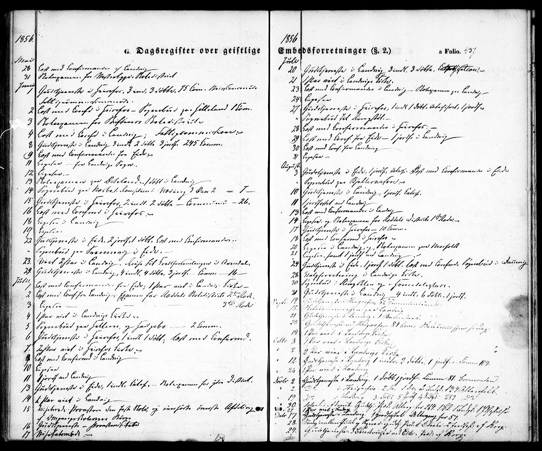 Hommedal sokneprestkontor, SAK/1111-0023/F/Fa/Fab/L0004: Parish register (official) no. A 4, 1848-1860, p. 437