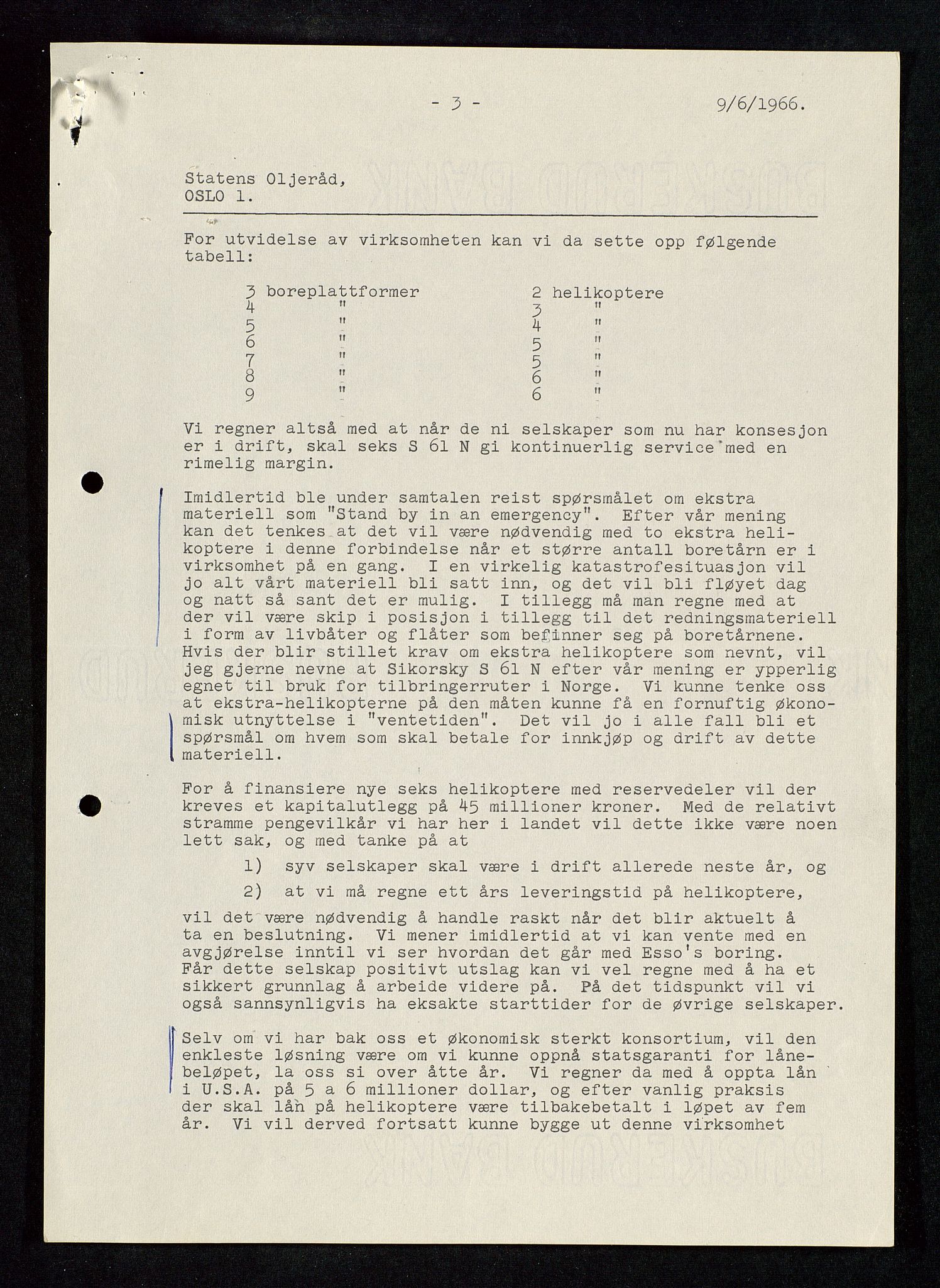 Industridepartementet, Oljekontoret, AV/SAST-A-101348/Db/L0003: Helikopterflyving og helikopterdekk, redningsheis i helikopter, ID Olje, div., 1966-1973, p. 340