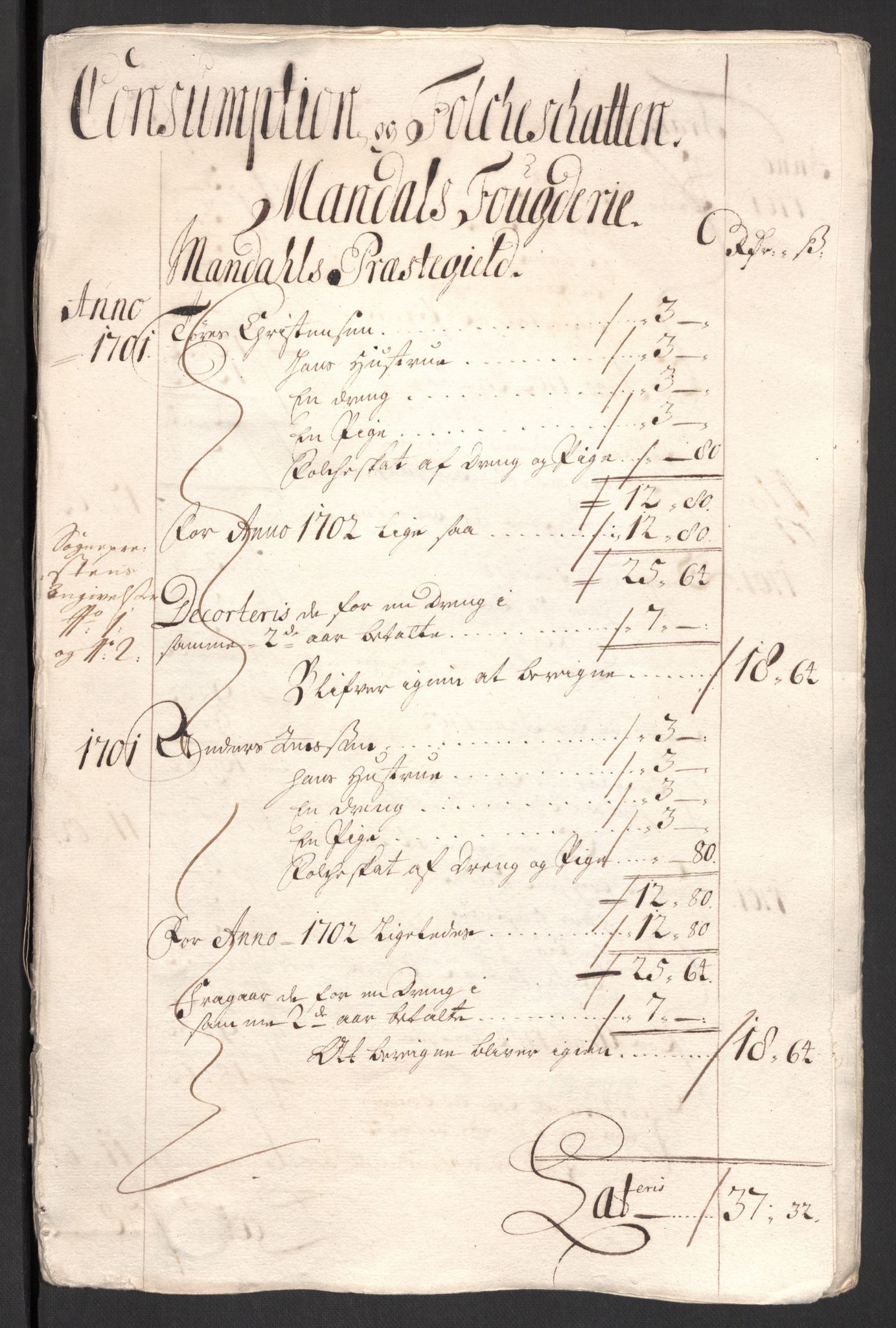 Rentekammeret inntil 1814, Reviderte regnskaper, Fogderegnskap, RA/EA-4092/R43/L2550: Fogderegnskap Lista og Mandal, 1703-1704, p. 324