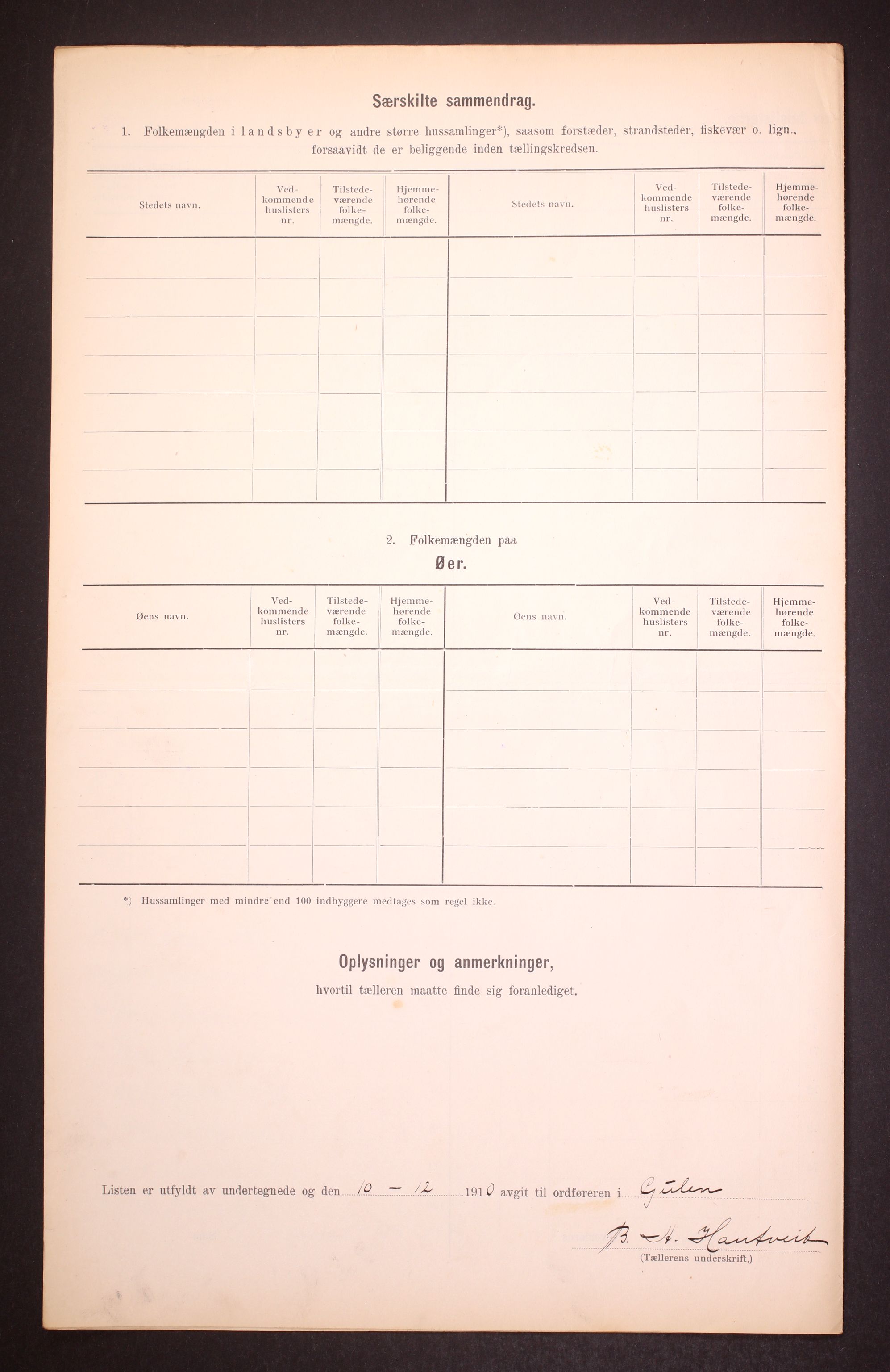 RA, 1910 census for Gulen, 1910, p. 18