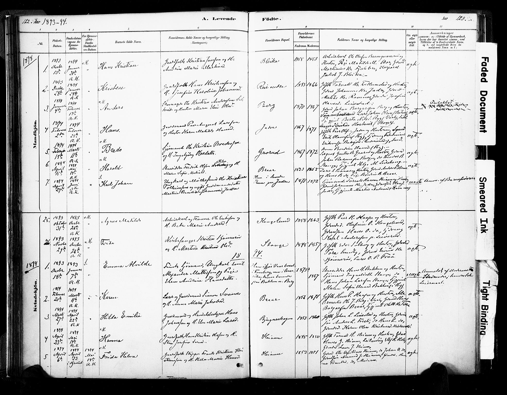 Ramnes kirkebøker, AV/SAKO-A-314/F/Fa/L0007: Parish register (official) no. I 7, 1878-1895, p. 122-123