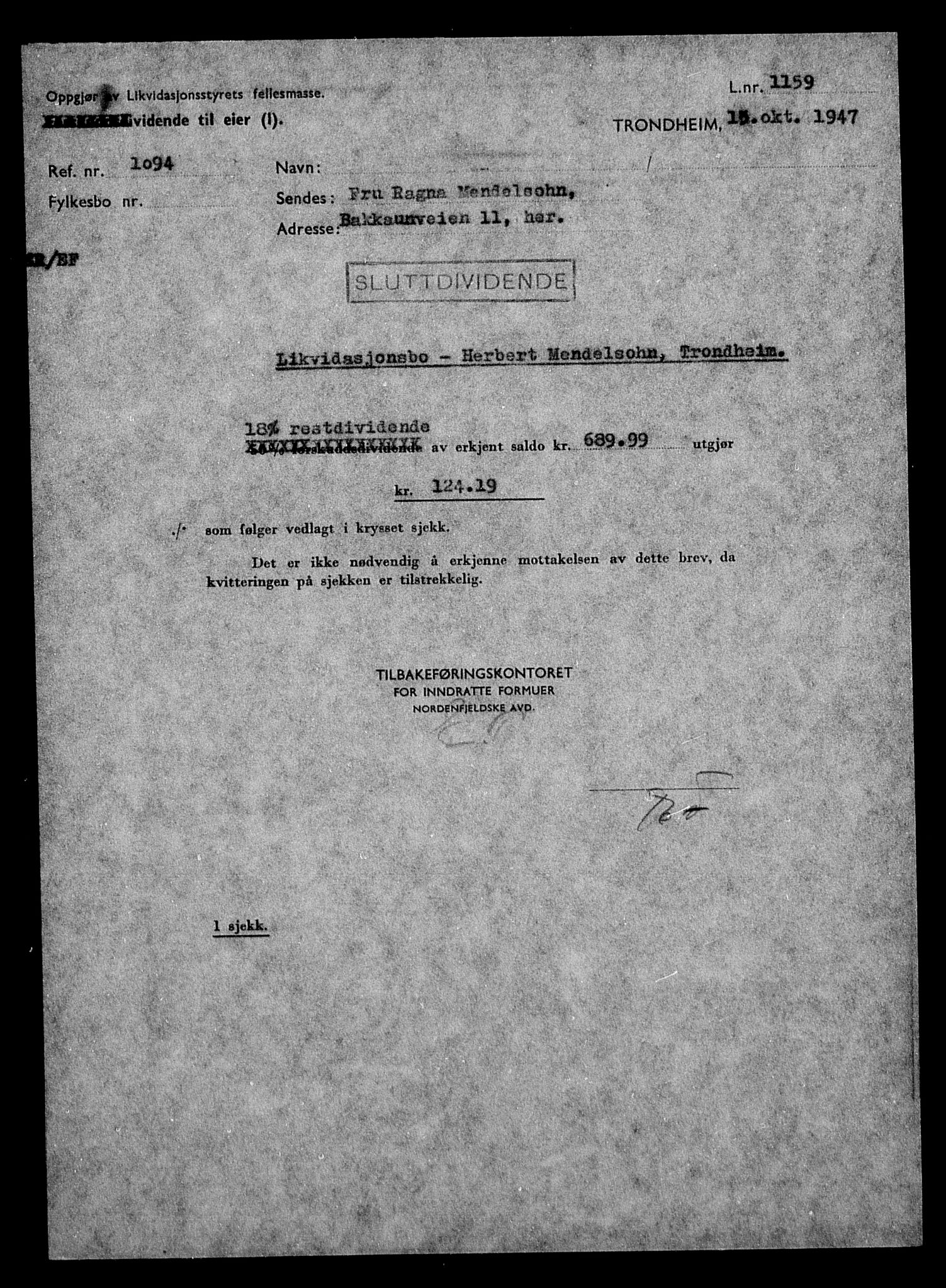 Justisdepartementet, Tilbakeføringskontoret for inndratte formuer, RA/S-1564/H/Hc/Hca/L0904: --, 1945-1947, p. 570