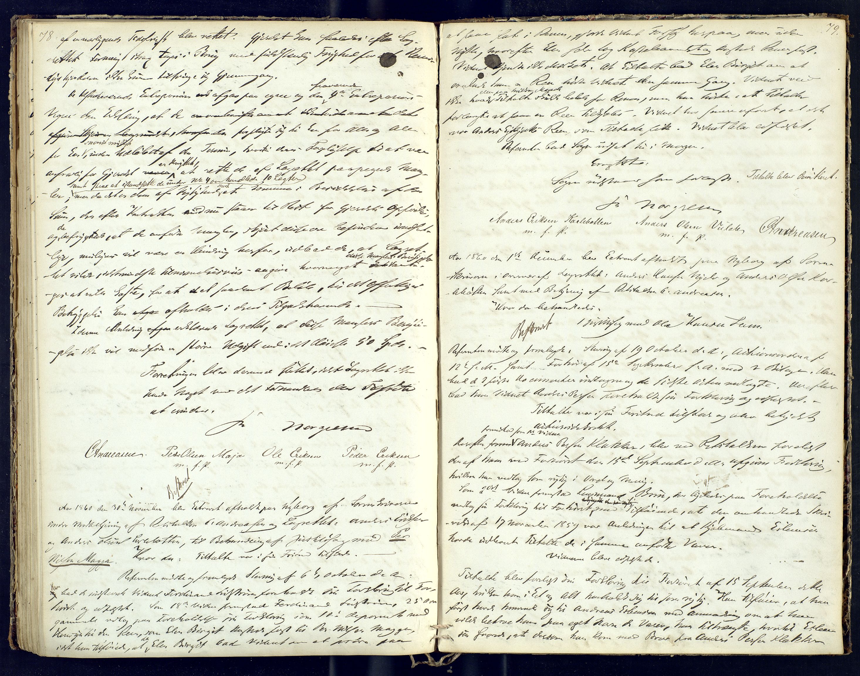 Tana fogderi/sorenskriveri, AV/SATØ-S-0058/H/Ha/Hab/L0099: Ekstrarettsprotokoller. Med register., 1858-1861, p. 78-79