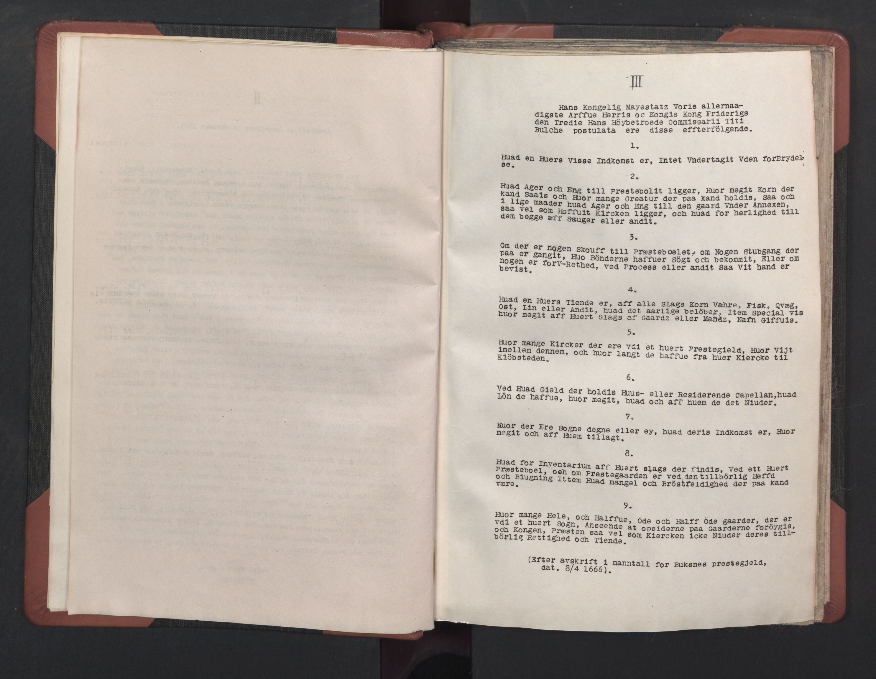 RA, Census 1664-1666, no. 37: Titus Bülche's remarks and other remarks, 1664-1666