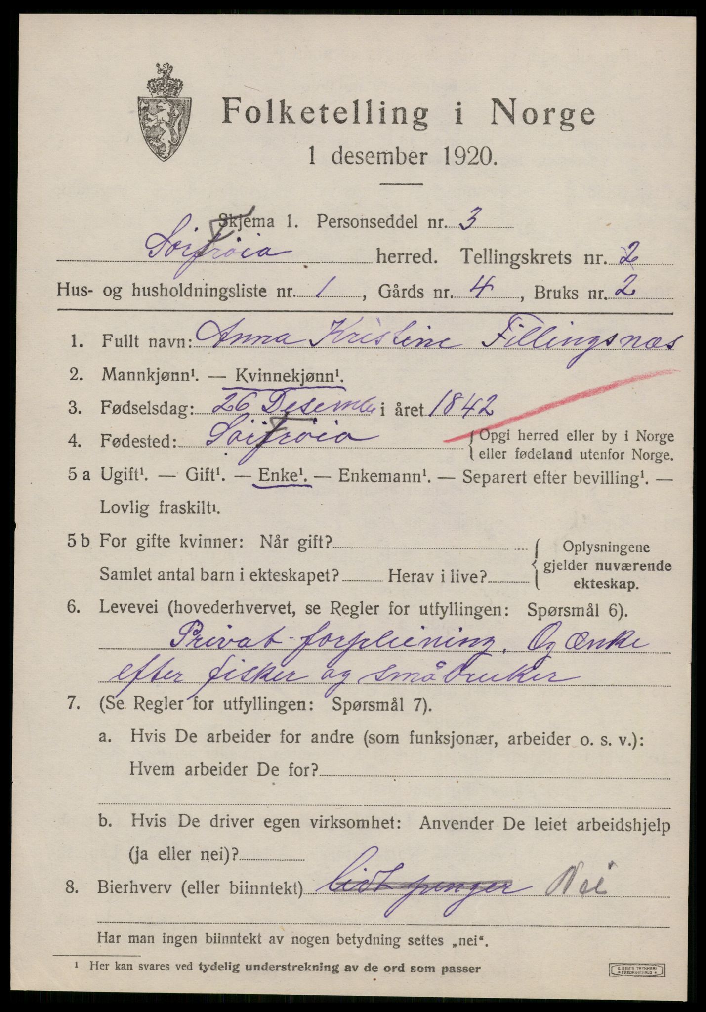 SAT, 1920 census for Sør-Frøya, 1920, p. 1917