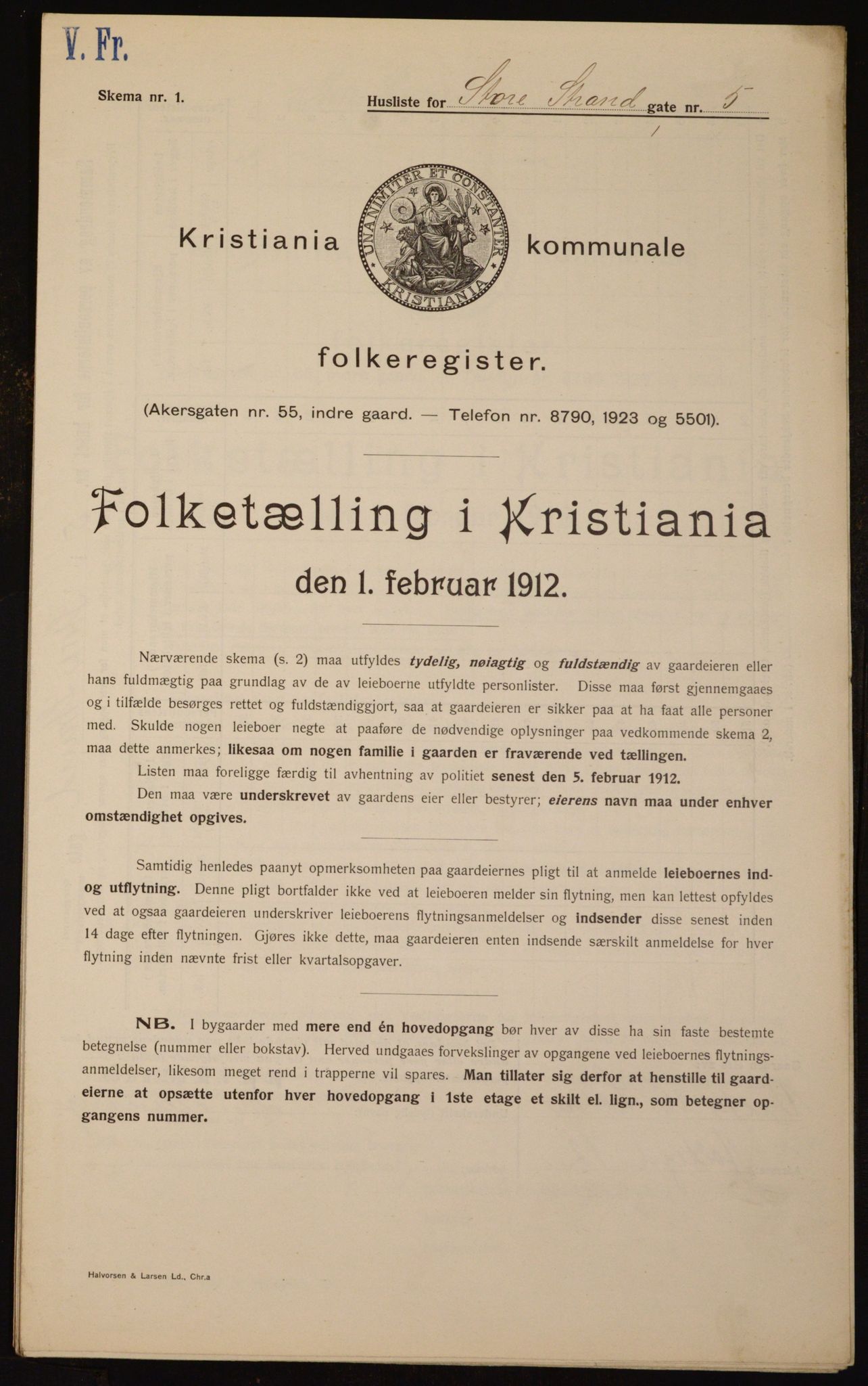 OBA, Municipal Census 1912 for Kristiania, 1912, p. 102926