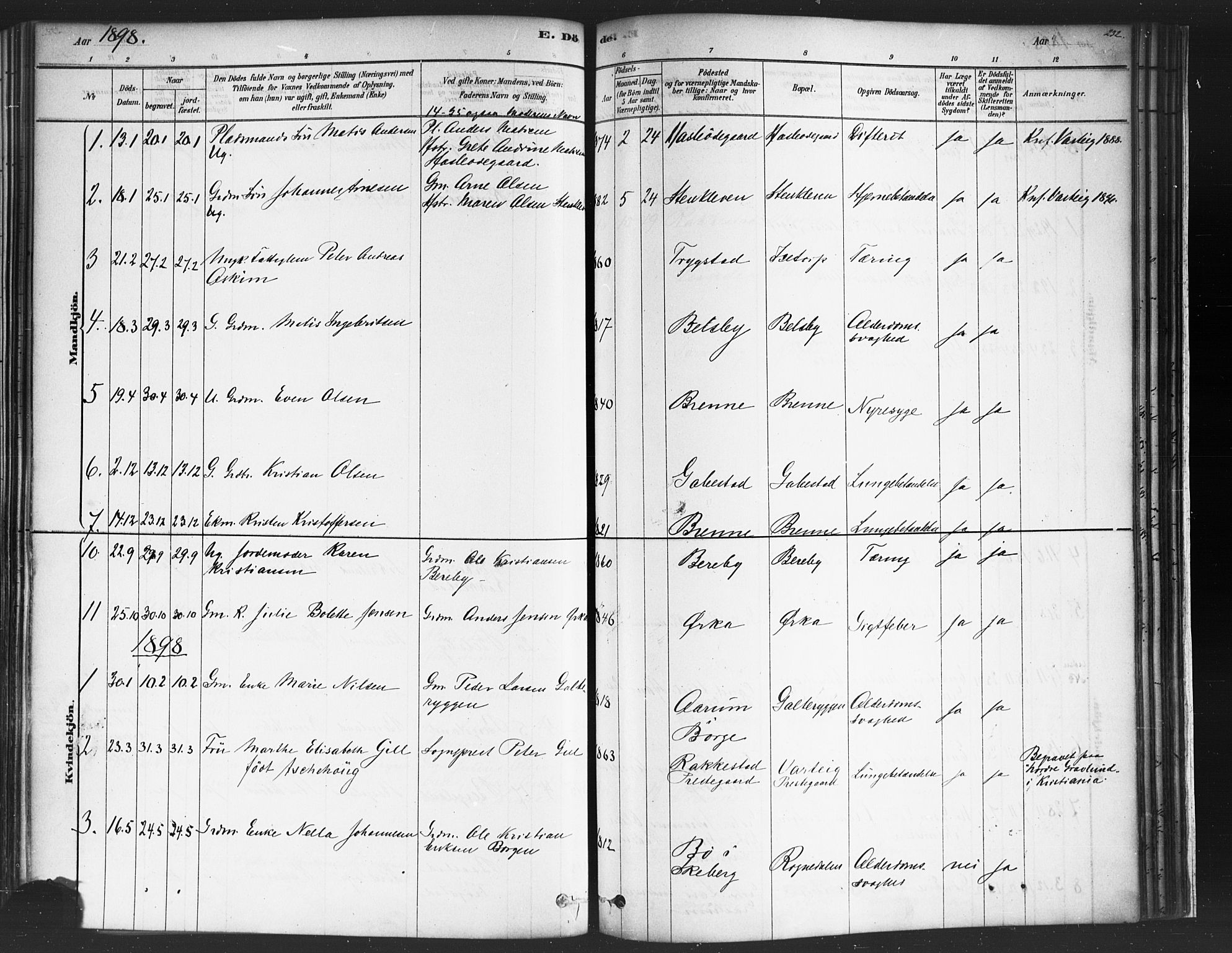 Varteig prestekontor Kirkebøker, SAO/A-10447a/F/Fa/L0002: Parish register (official) no. 2, 1878-1899, p. 232
