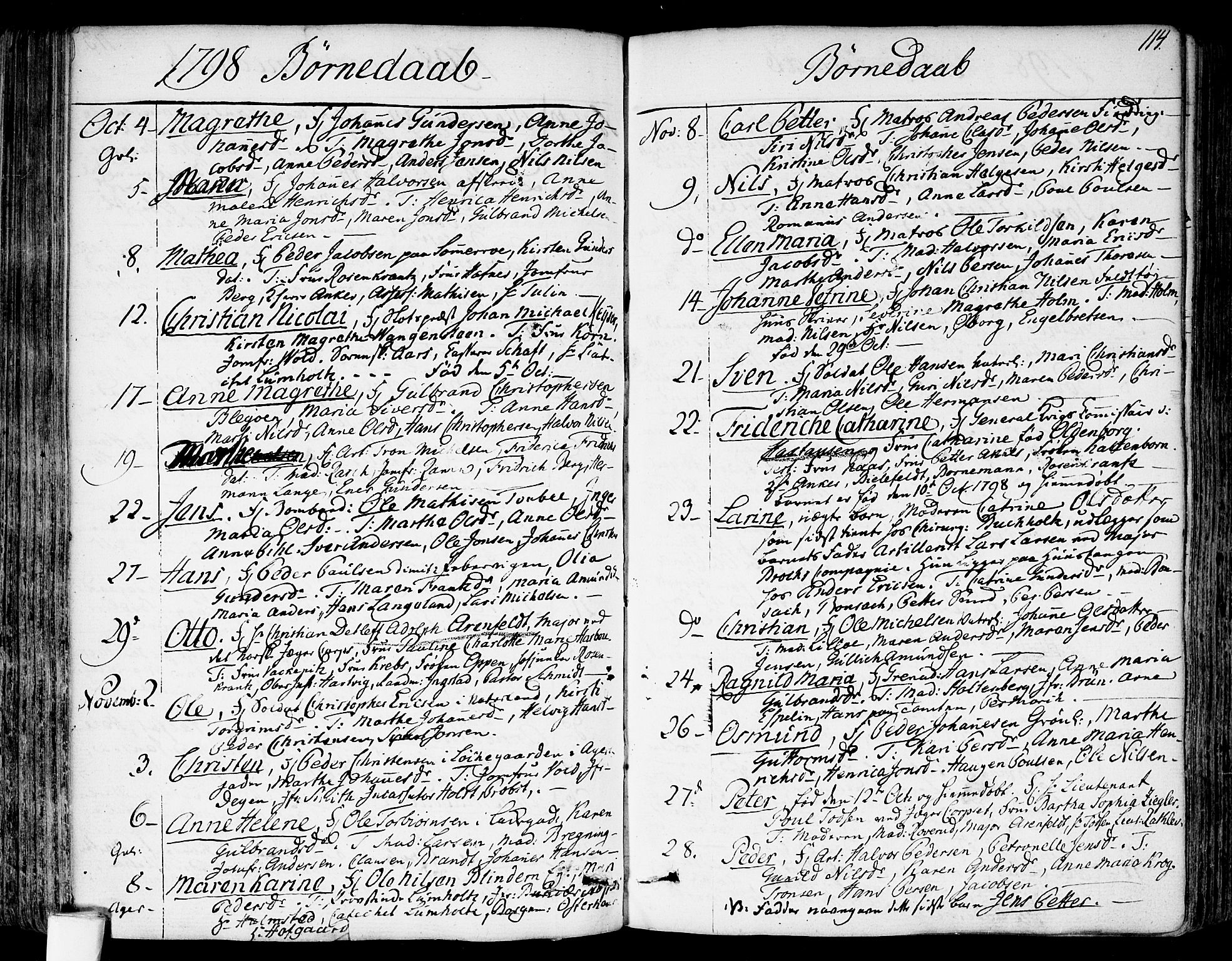 Garnisonsmenigheten Kirkebøker, AV/SAO-A-10846/F/Fa/L0003: Parish register (official) no. 3, 1777-1809, p. 114