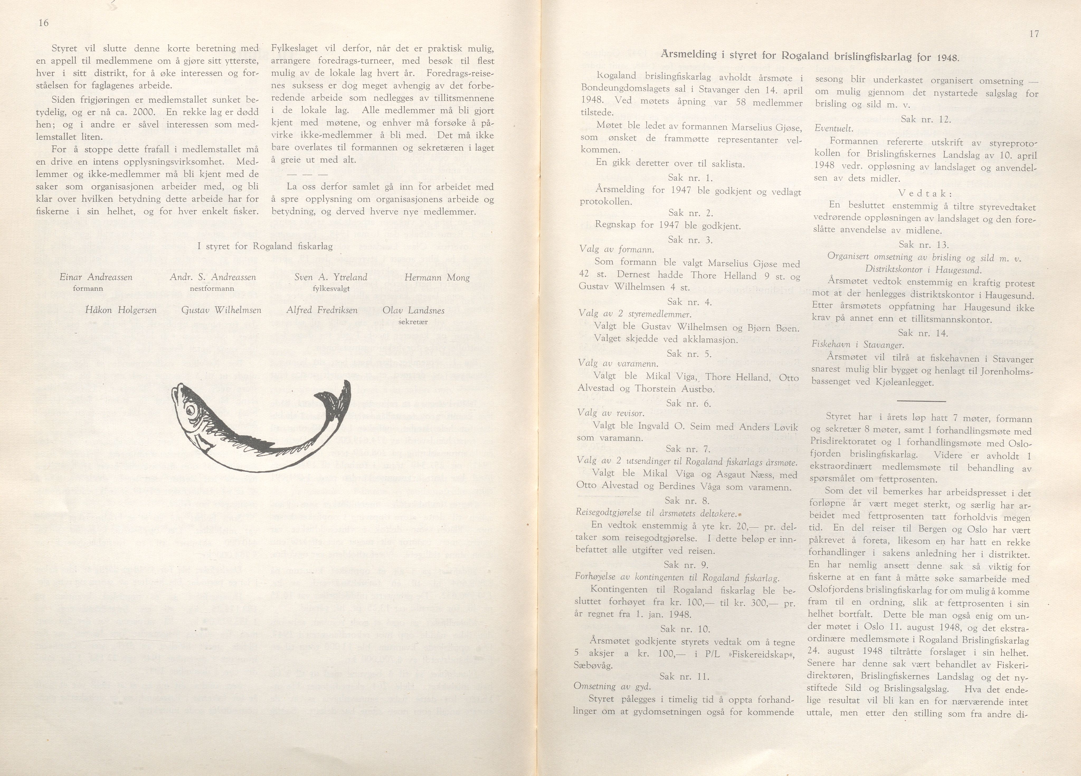 Rogaland fylkeskommune - Fylkesrådmannen , IKAR/A-900/A/Aa/Aaa/L0068: Møtebok , 1949, p. 16-17