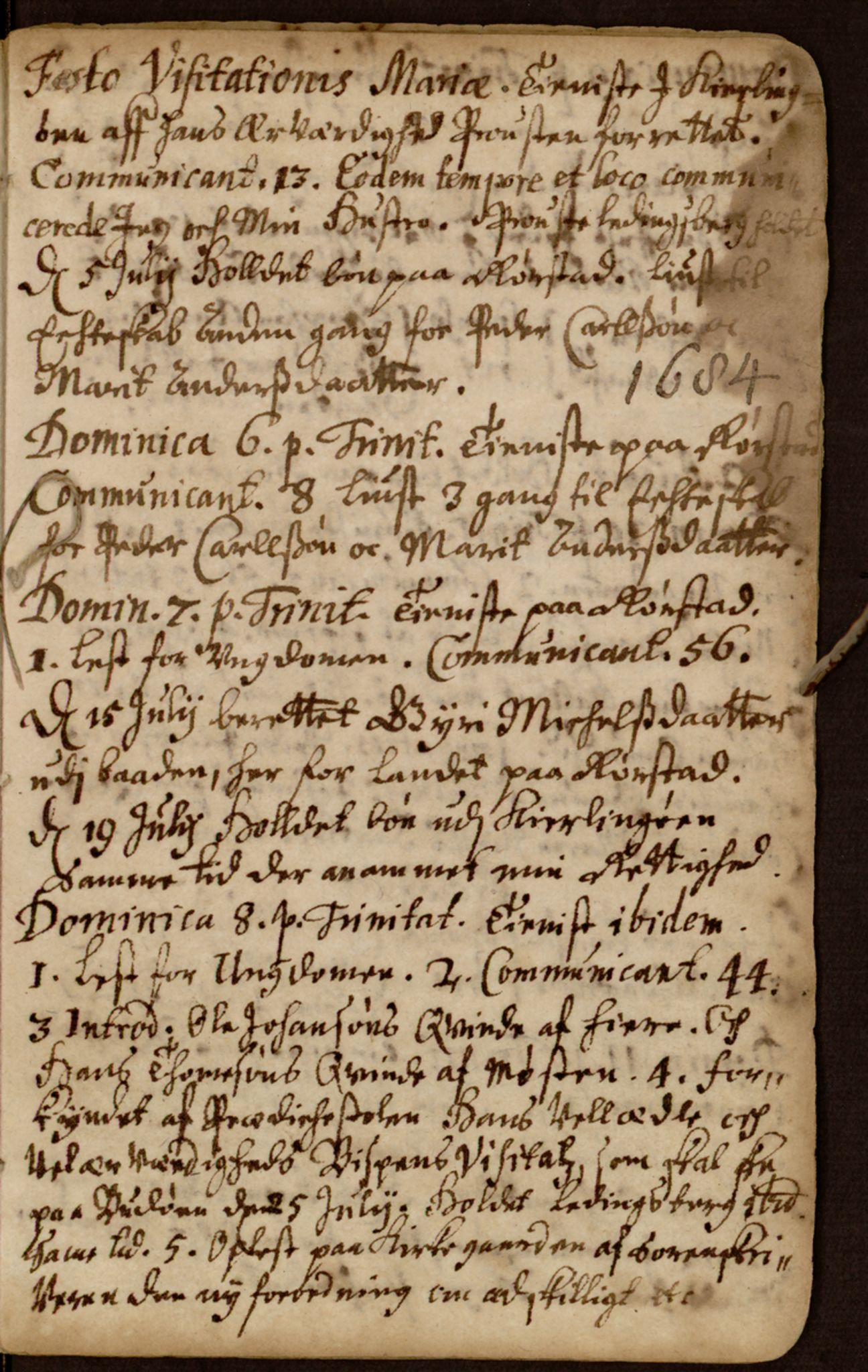 Spesialsamlingene, NTNU/SPESIALSAMLINGENE/M/XA-Oct-90: Other parish register no. XA Oct. 90, 1683-1685