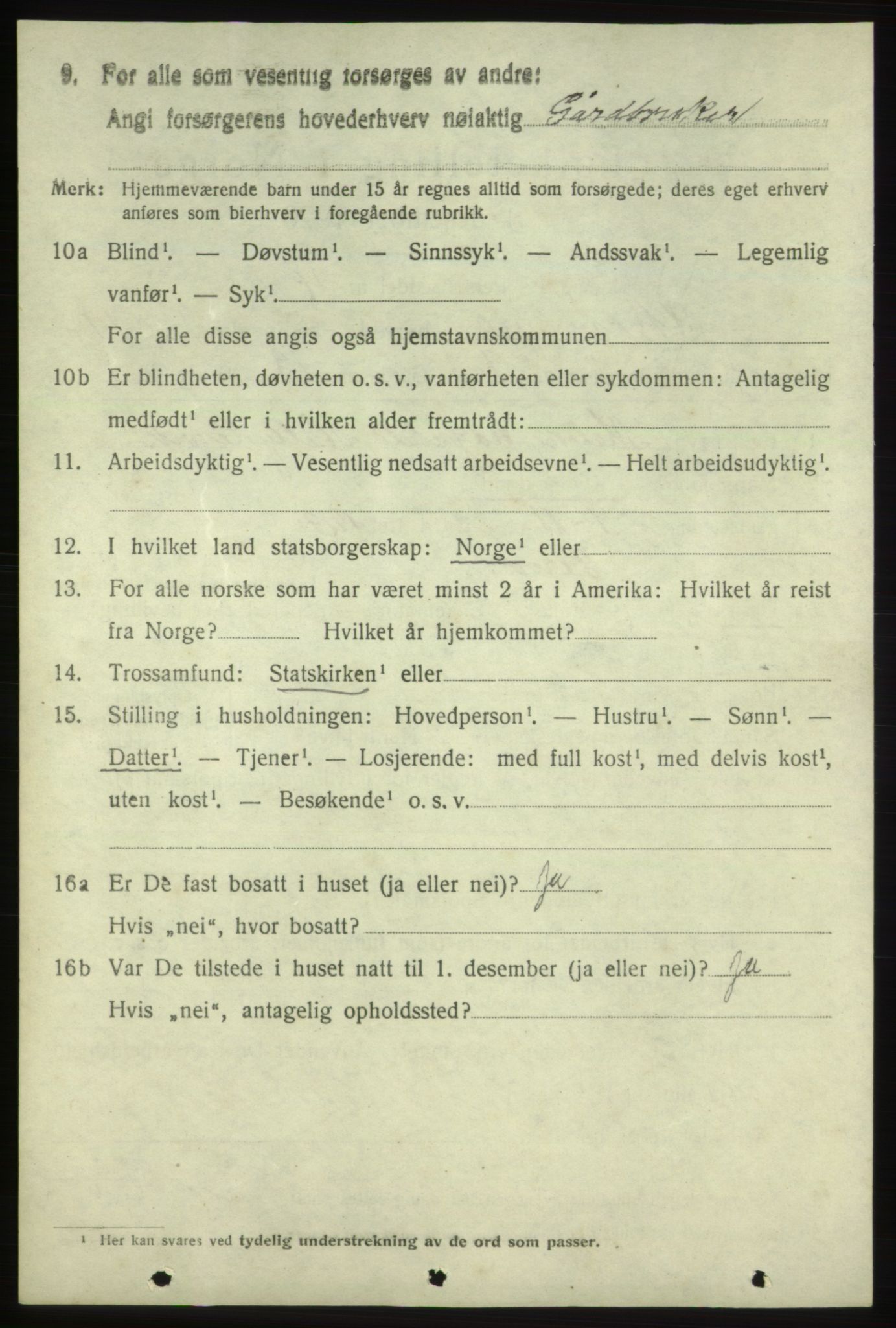 SAB, 1920 census for Skånevik, 1920, p. 6990