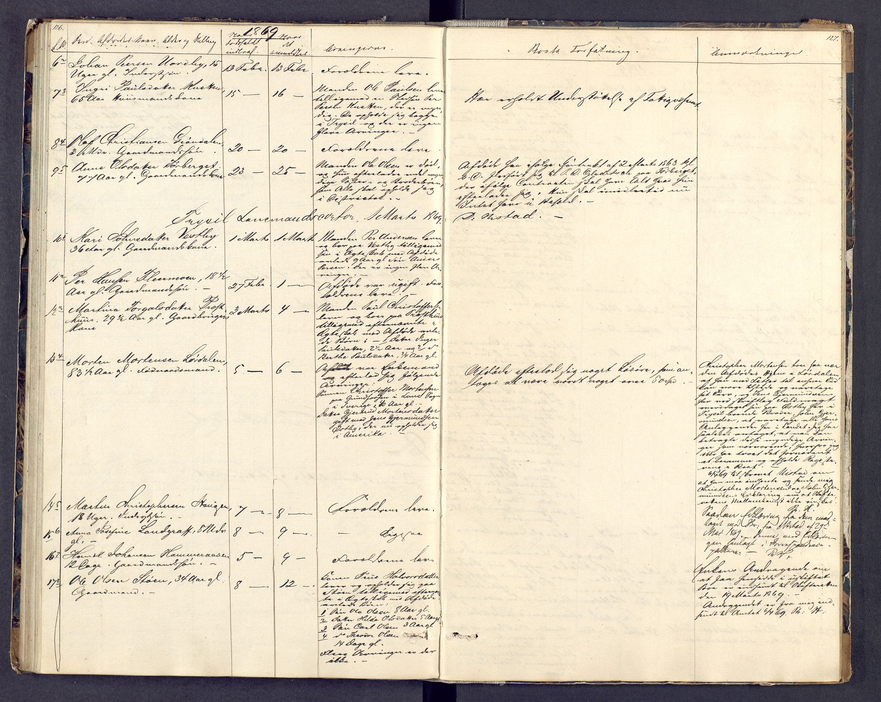 Sør-Østerdal sorenskriveri, AV/SAH-TING-018/J/Jg/L0006: Dødsfallsjournal, 1853-1869, p. 126-127