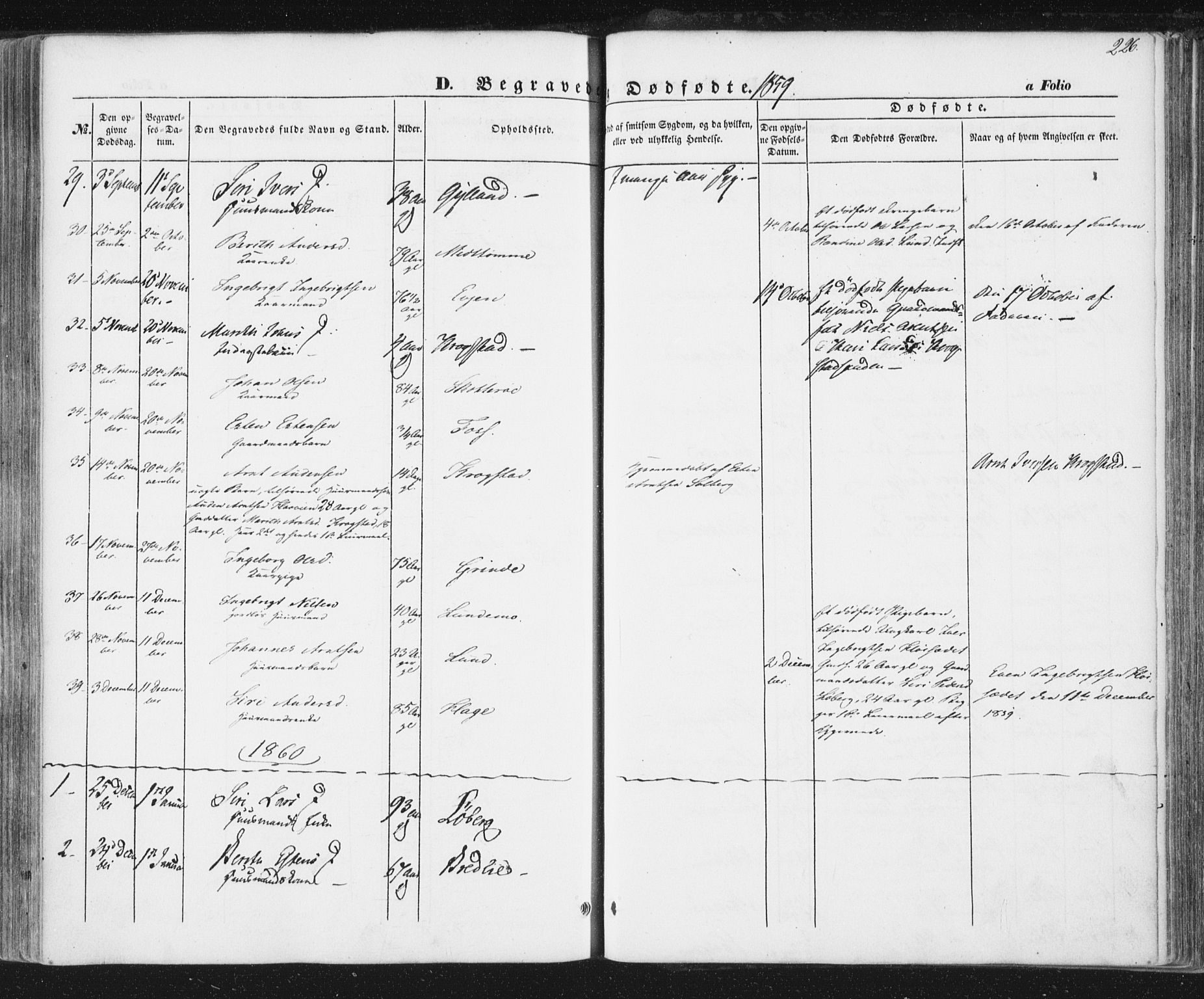 Ministerialprotokoller, klokkerbøker og fødselsregistre - Sør-Trøndelag, SAT/A-1456/692/L1103: Parish register (official) no. 692A03, 1849-1870, p. 226