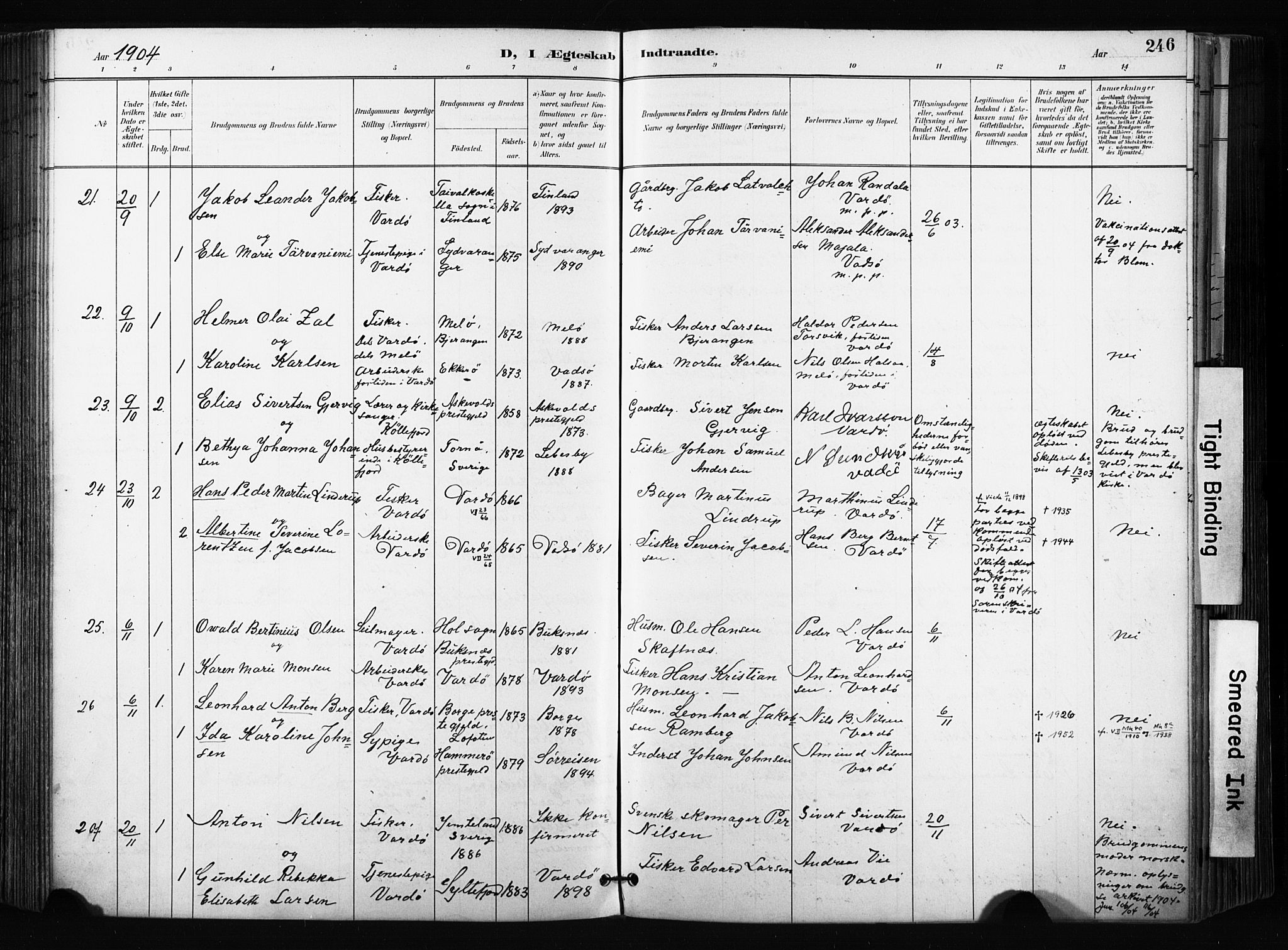Vardø sokneprestkontor, SATØ/S-1332/H/Ha/L0010kirke: Parish register (official) no. 10, 1895-1907, p. 246