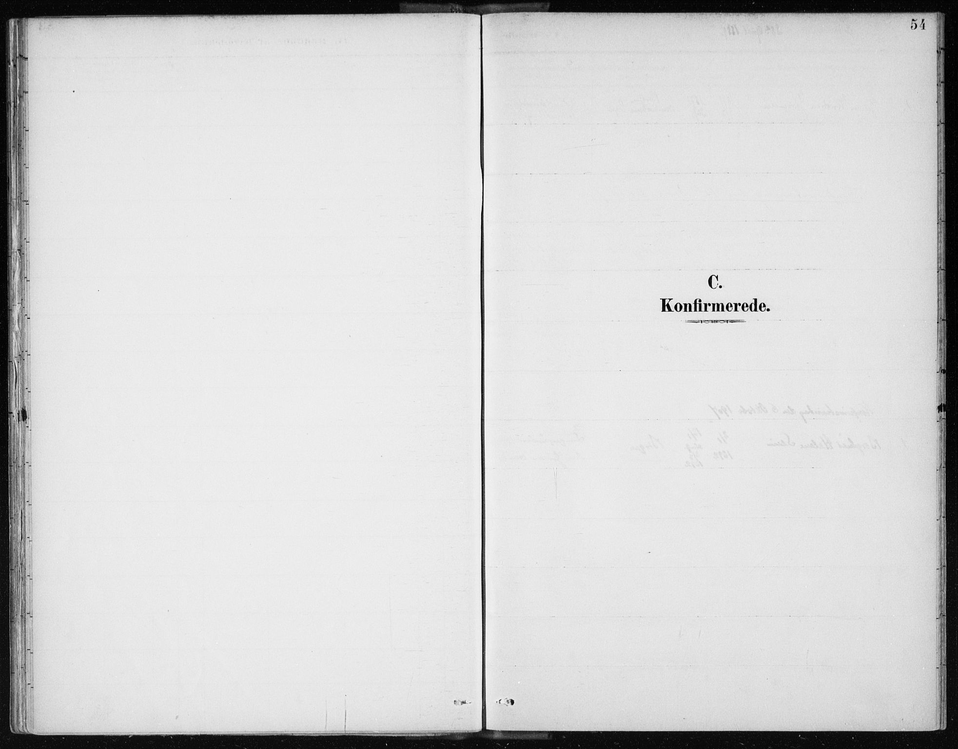 Bergen kommunale pleiehjem - stiftelsespresten, SAB/A-100281: Parish register (official) no. A 2, 1887-1939, p. 54