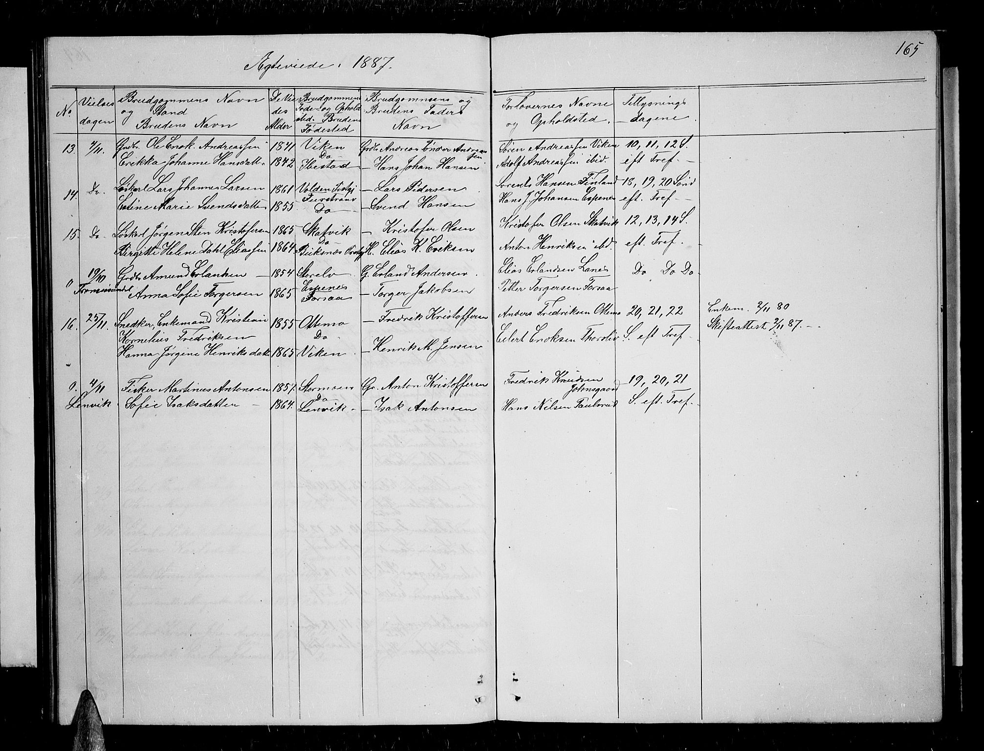 Tranøy sokneprestkontor, AV/SATØ-S-1313/I/Ia/Iab/L0003klokker: Parish register (copy) no. 3, 1861-1887, p. 165