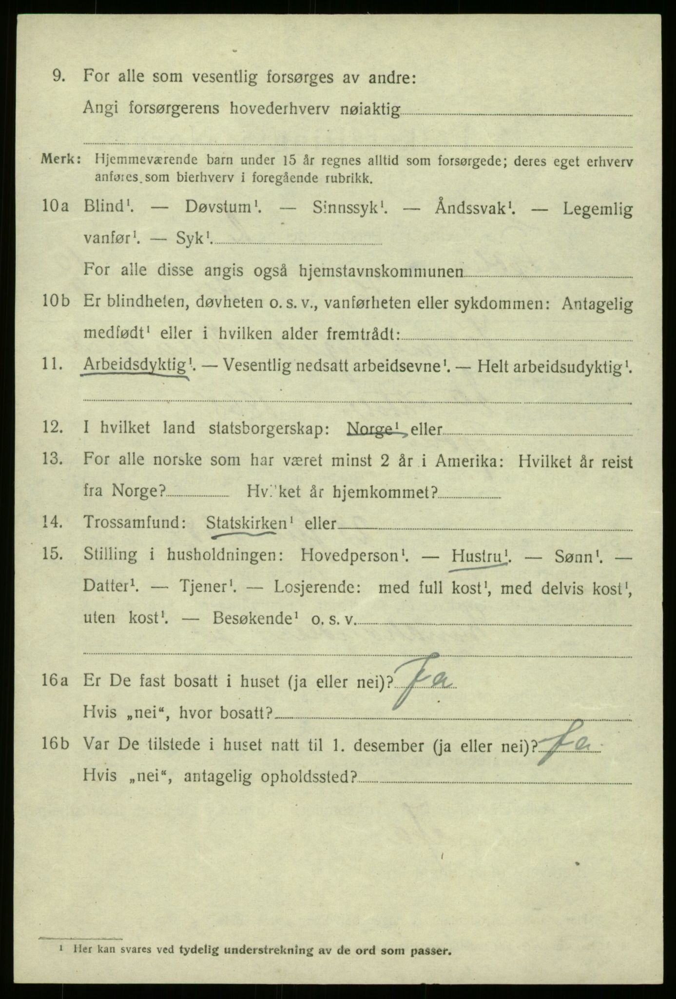 SAB, 1920 census for Fjaler, 1920, p. 5926