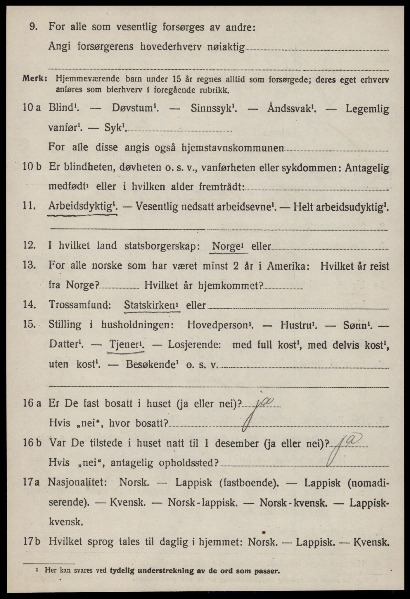 SAT, 1920 census for Hølonda, 1920, p. 1368