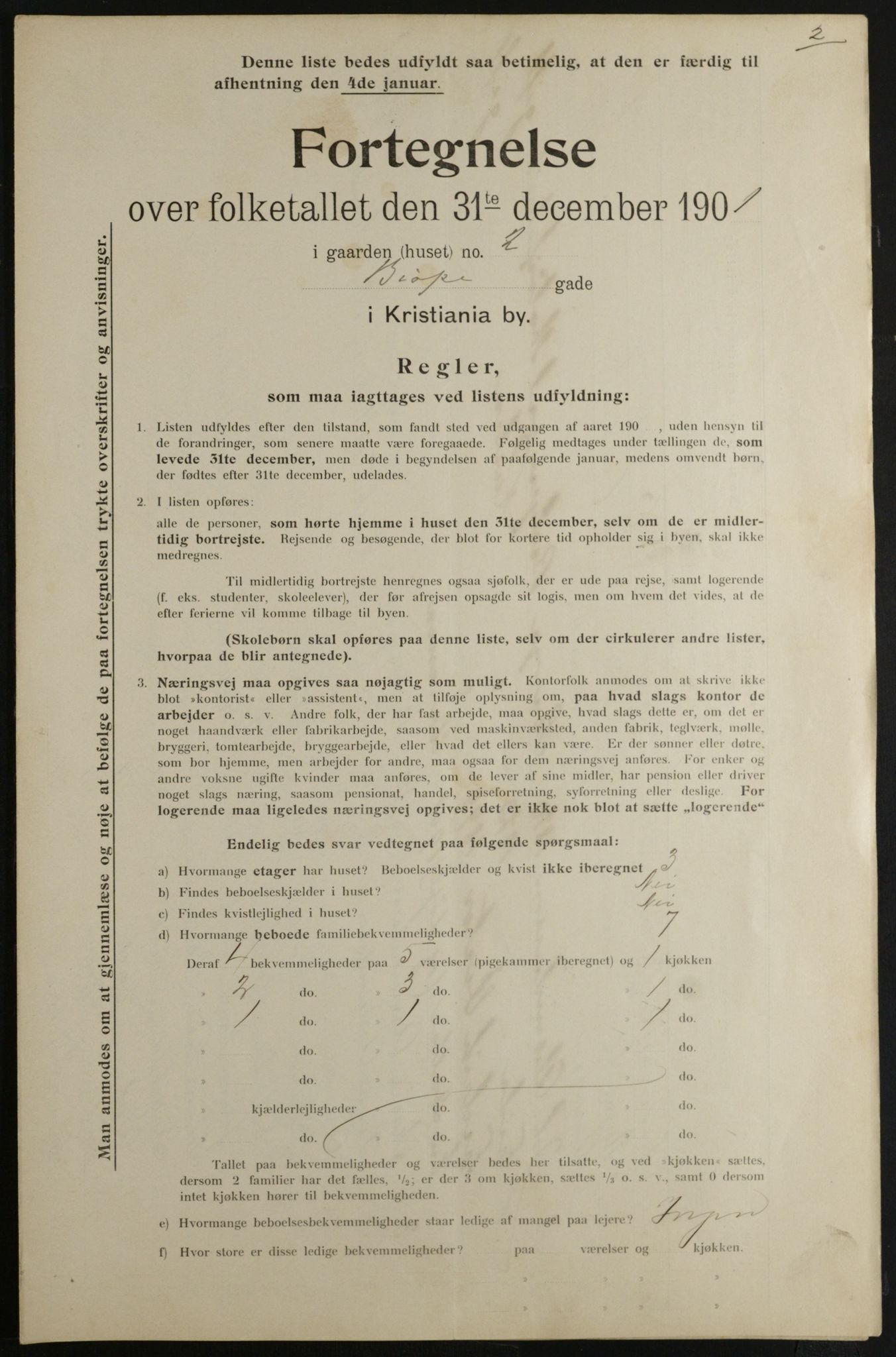 OBA, Municipal Census 1901 for Kristiania, 1901, p. 914