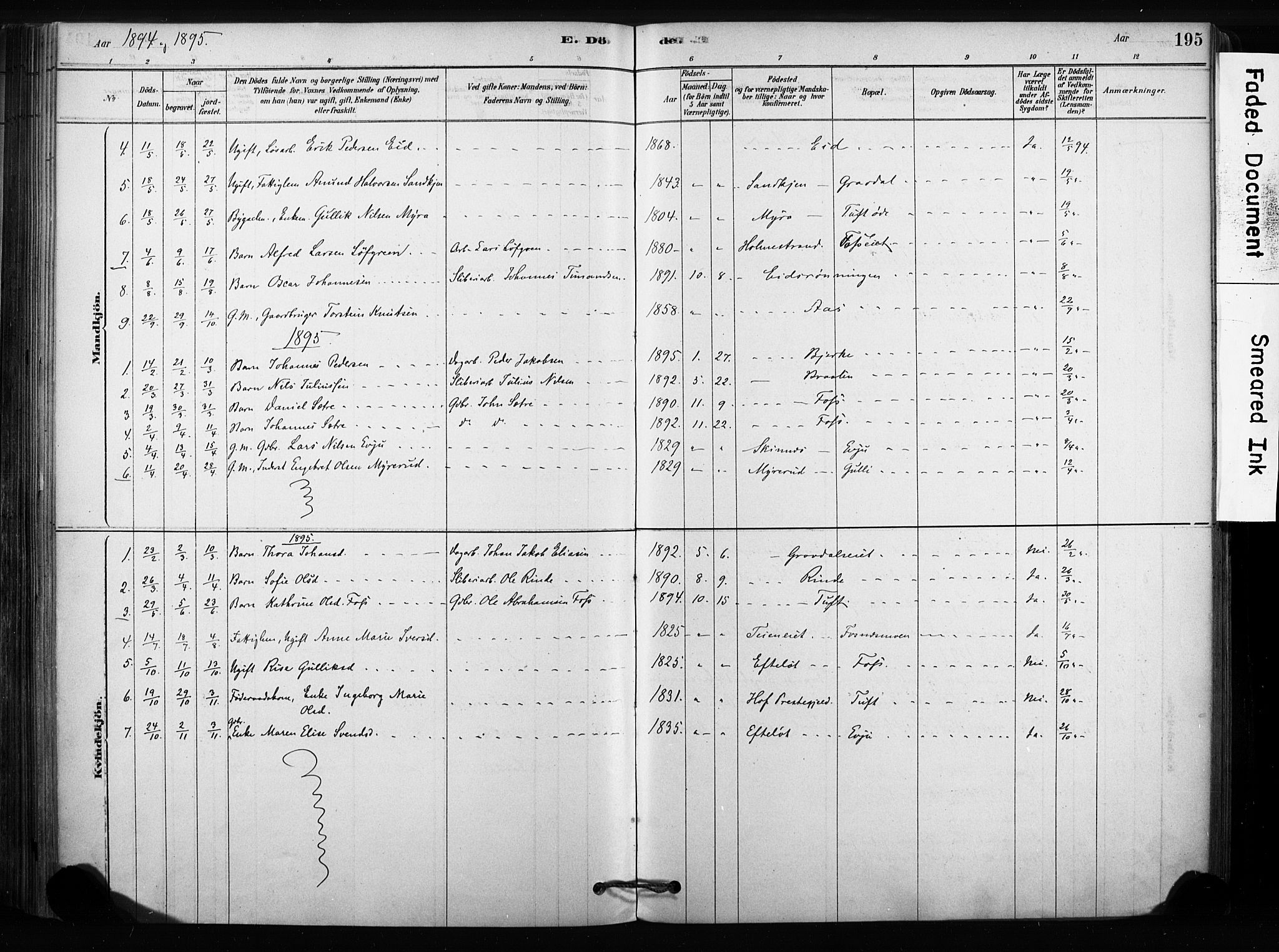 Sandsvær kirkebøker, SAKO/A-244/F/Fc/L0001: Parish register (official) no. III 1, 1878-1923, p. 195