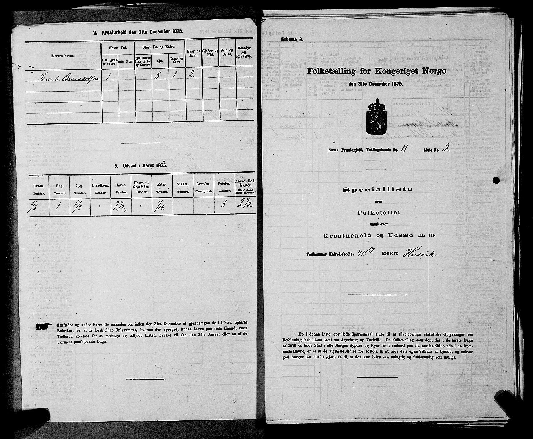 SAKO, 1875 census for 0721P Sem, 1875, p. 1965