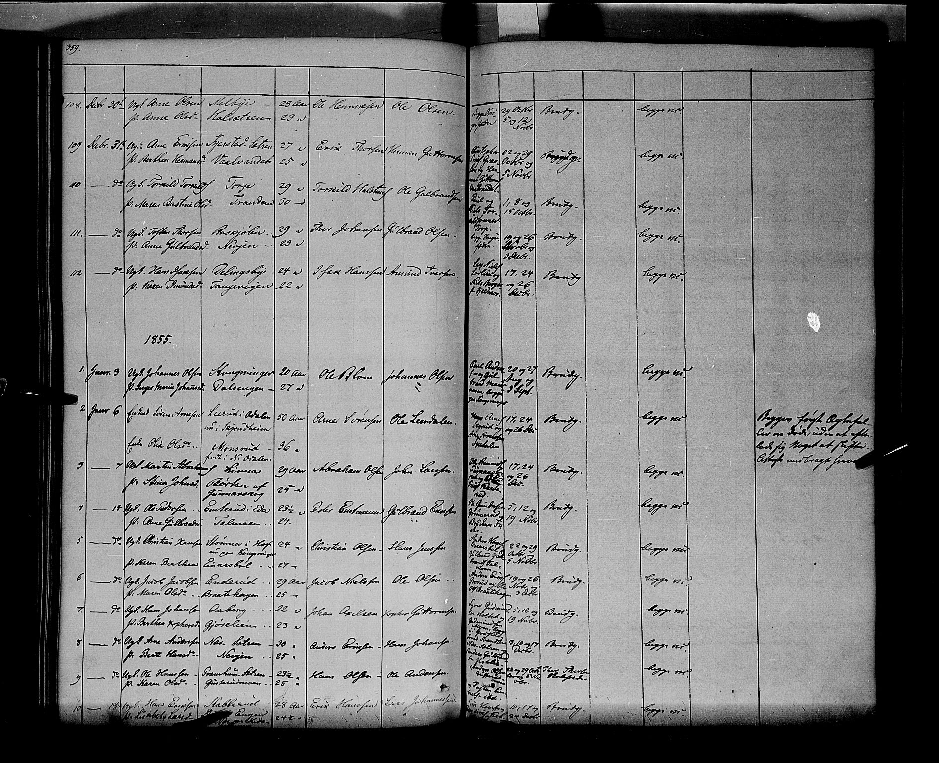 Vinger prestekontor, SAH/PREST-024/H/Ha/Haa/L0009: Parish register (official) no. 9, 1847-1855, p. 359