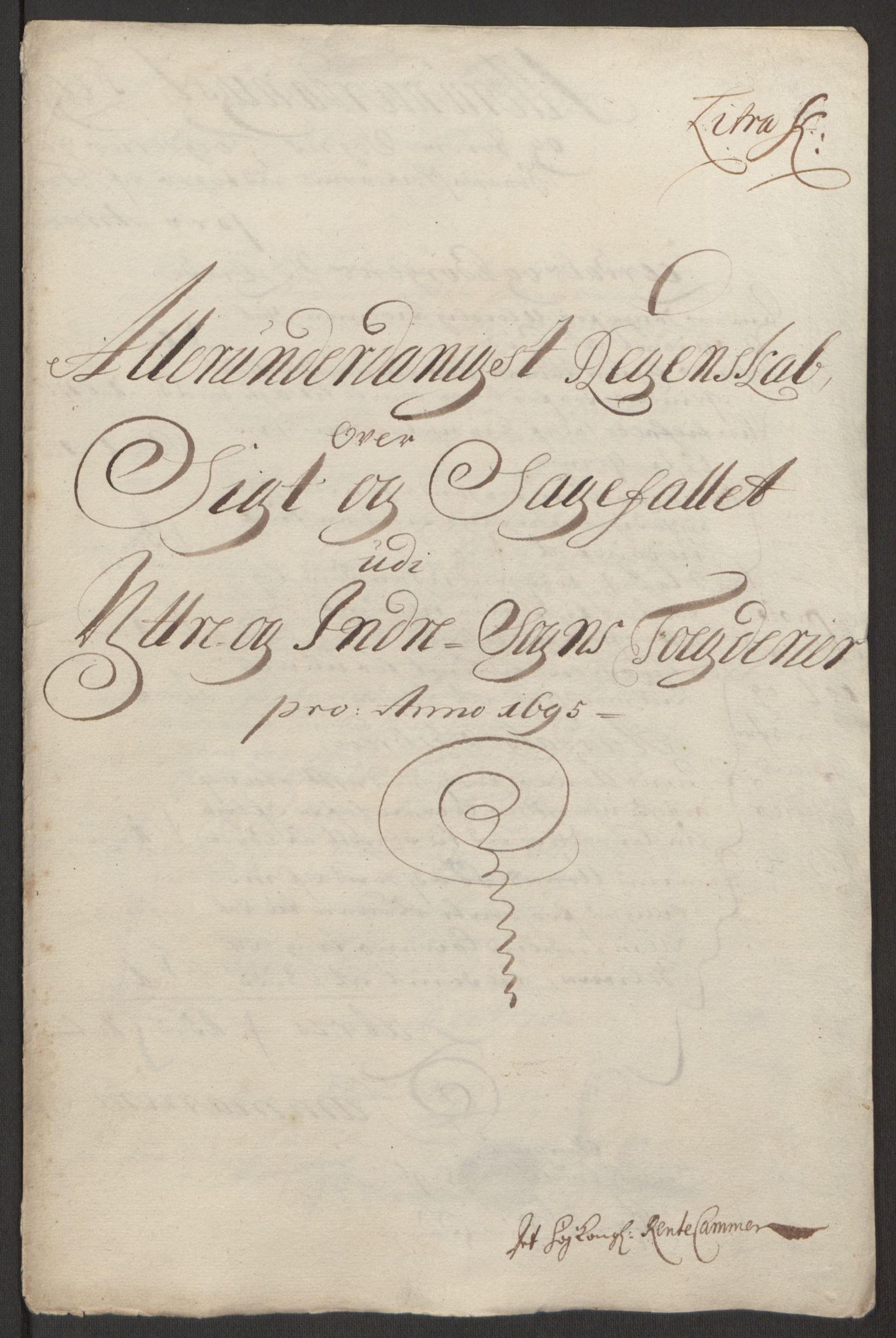 Rentekammeret inntil 1814, Reviderte regnskaper, Fogderegnskap, RA/EA-4092/R52/L3308: Fogderegnskap Sogn, 1695, p. 317
